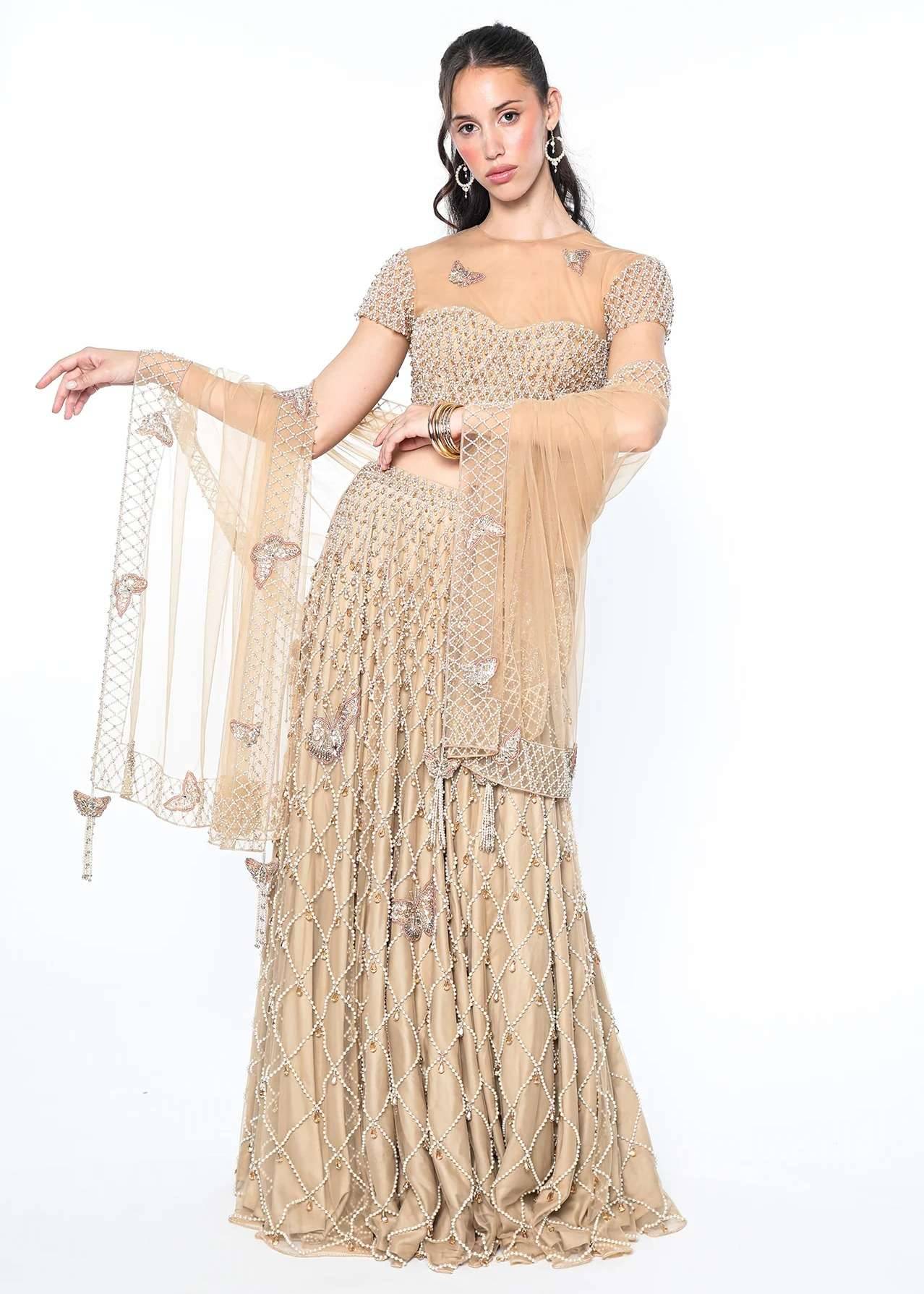 Lyra Pearl Butterfly Lehenga Image - 4