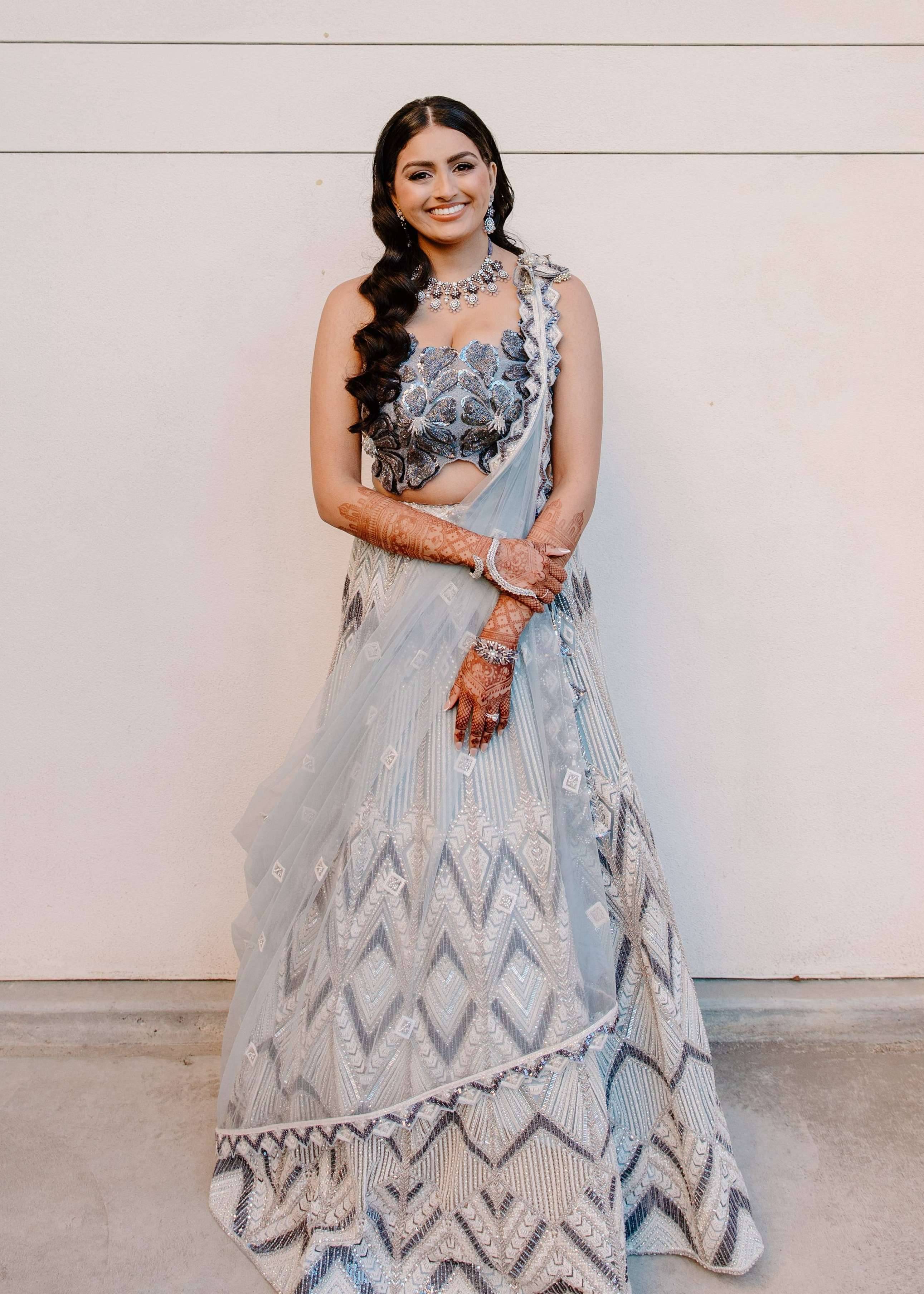 Floral Geometric Lehenga Image - 0