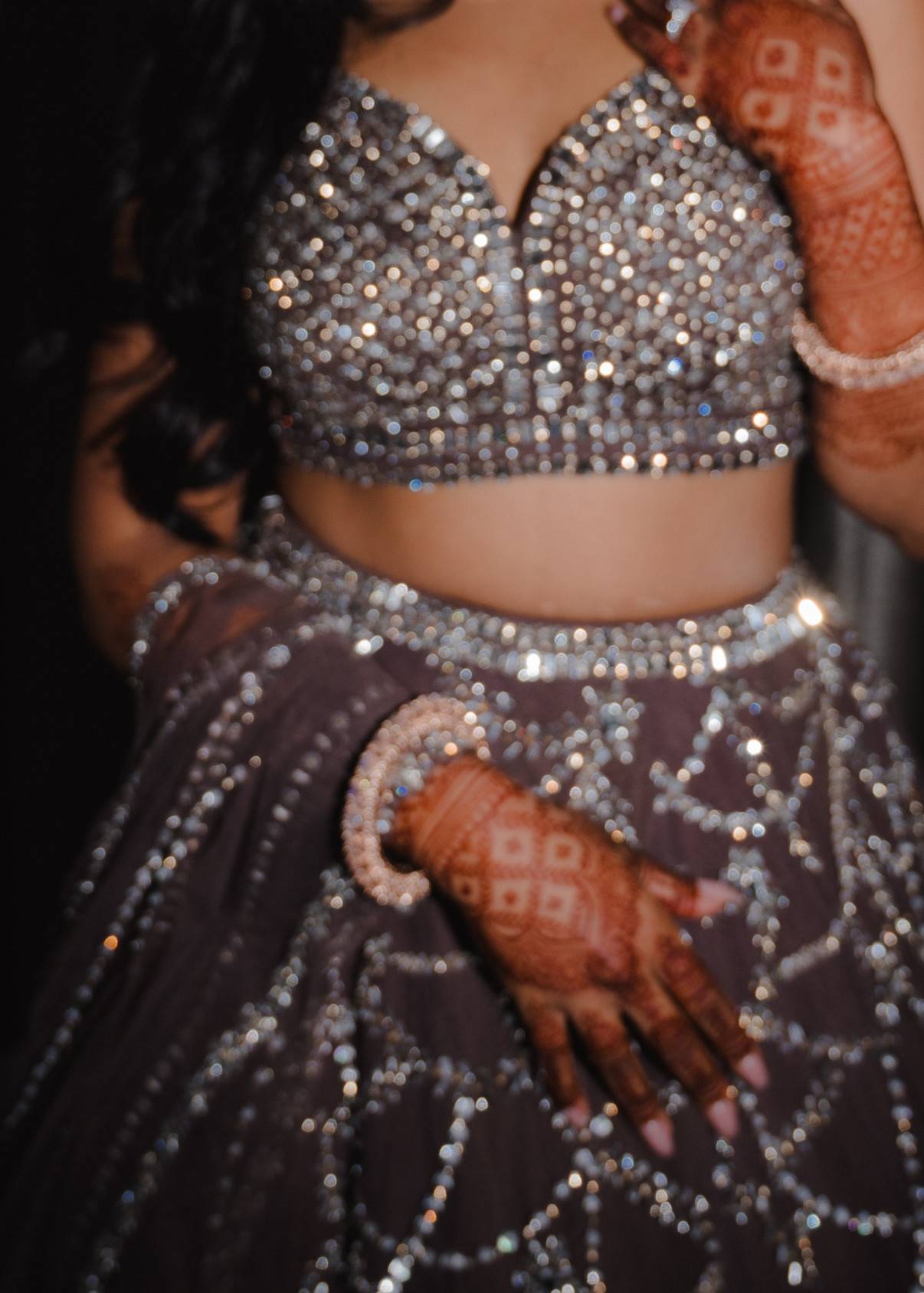 Brown Embellished Lehenga Image - 5