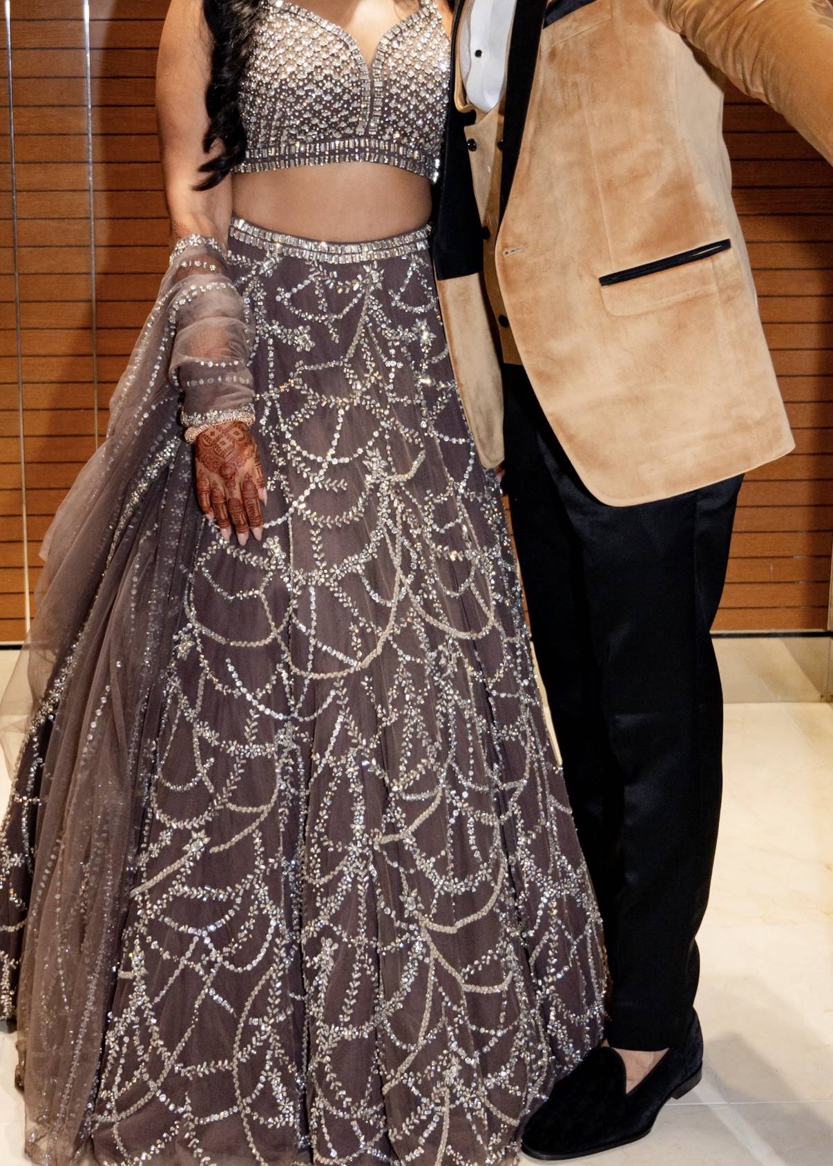 Brown Embellished Lehenga Image - 0