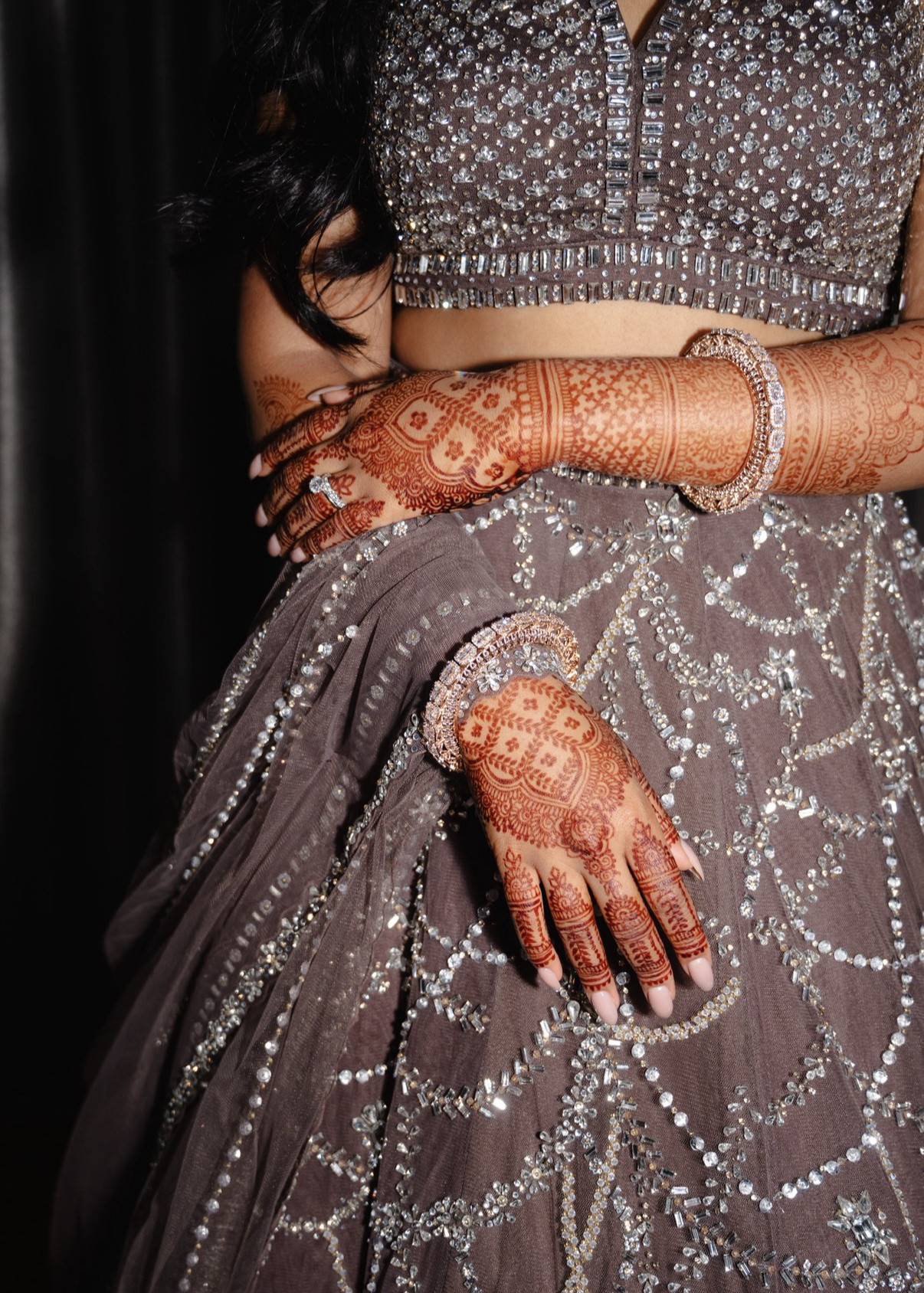 Brown Embellished Lehenga Image - 4