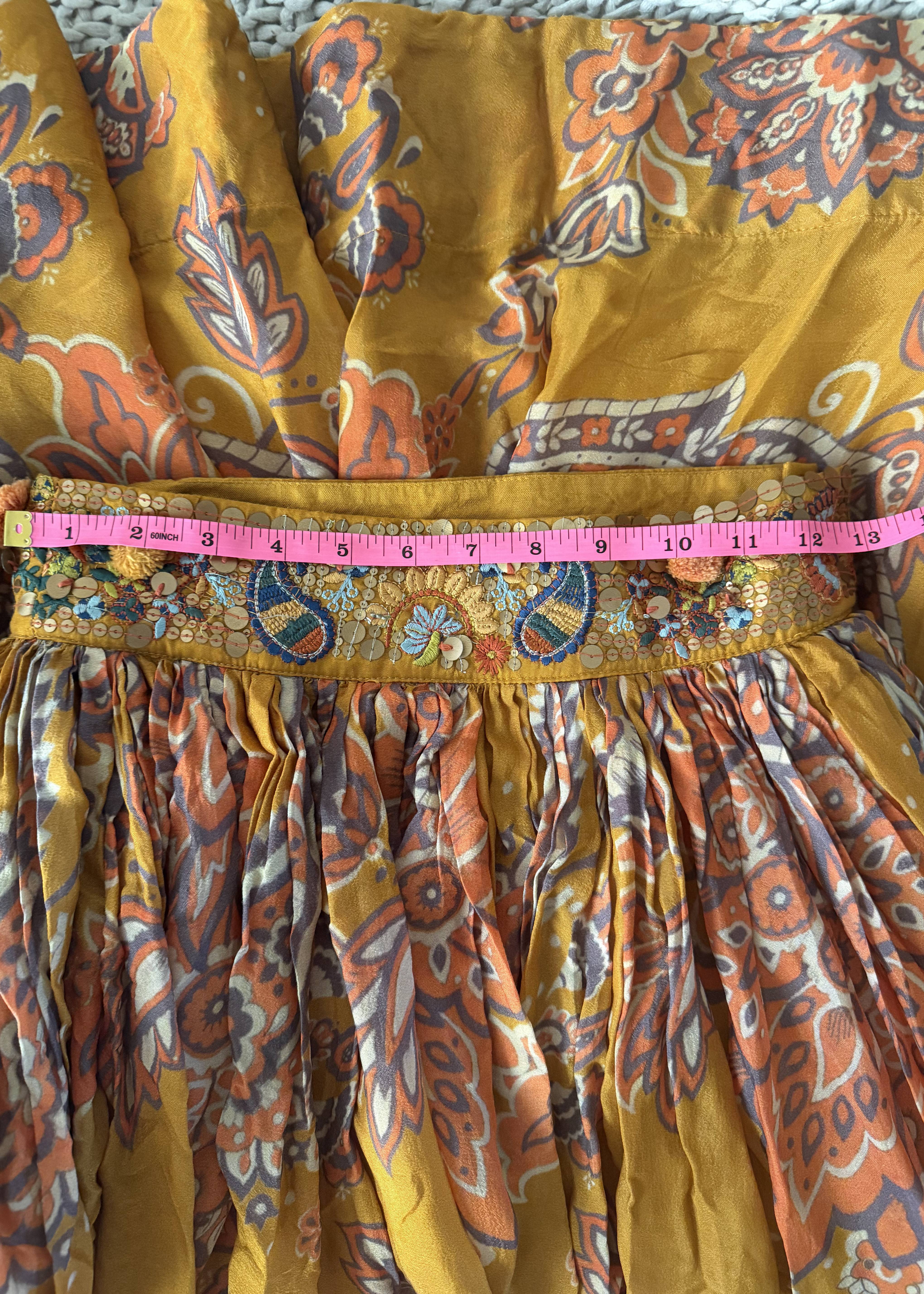 Gold Floral Lehenga Image - 6