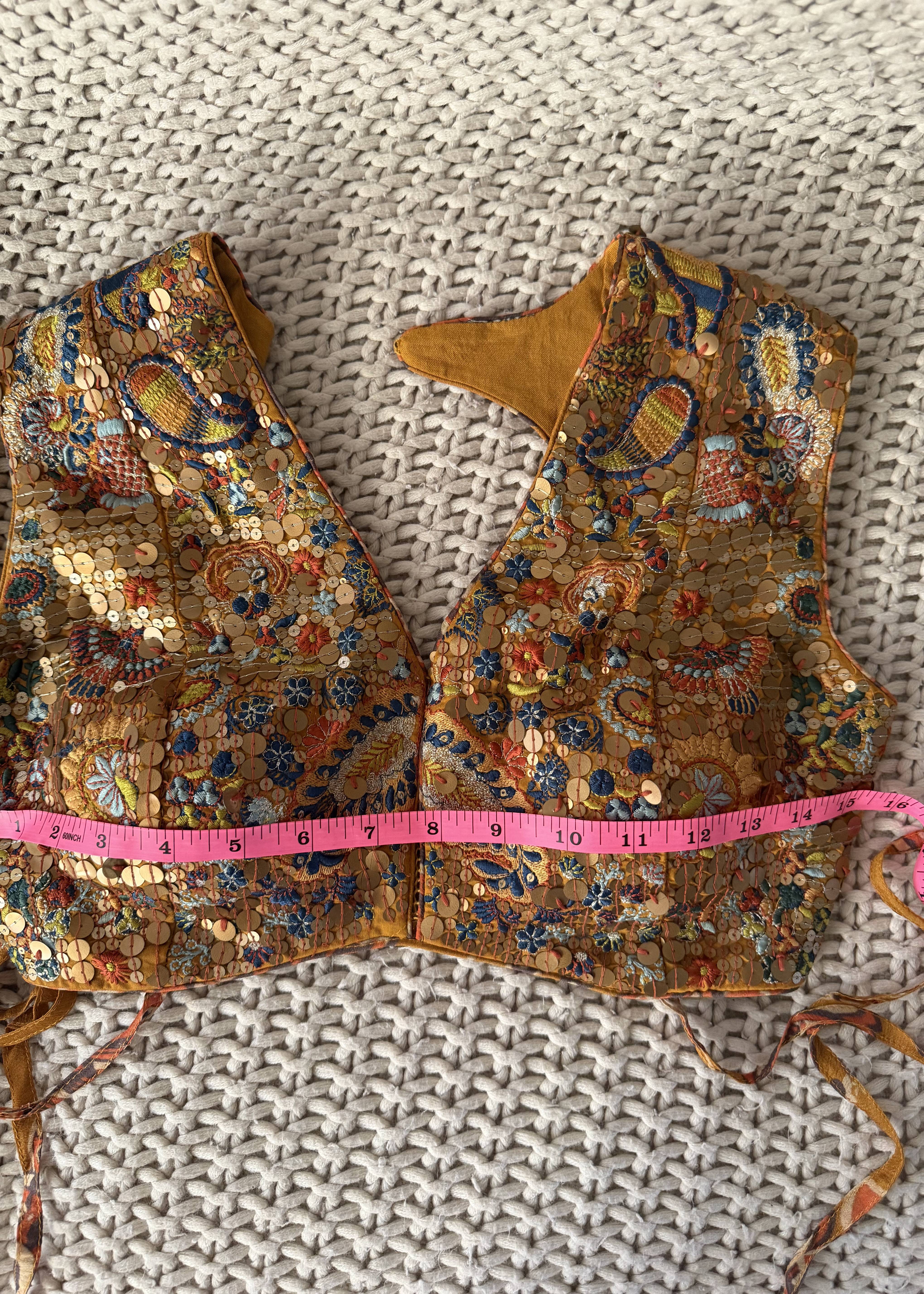 Gold Floral Lehenga Image - 5