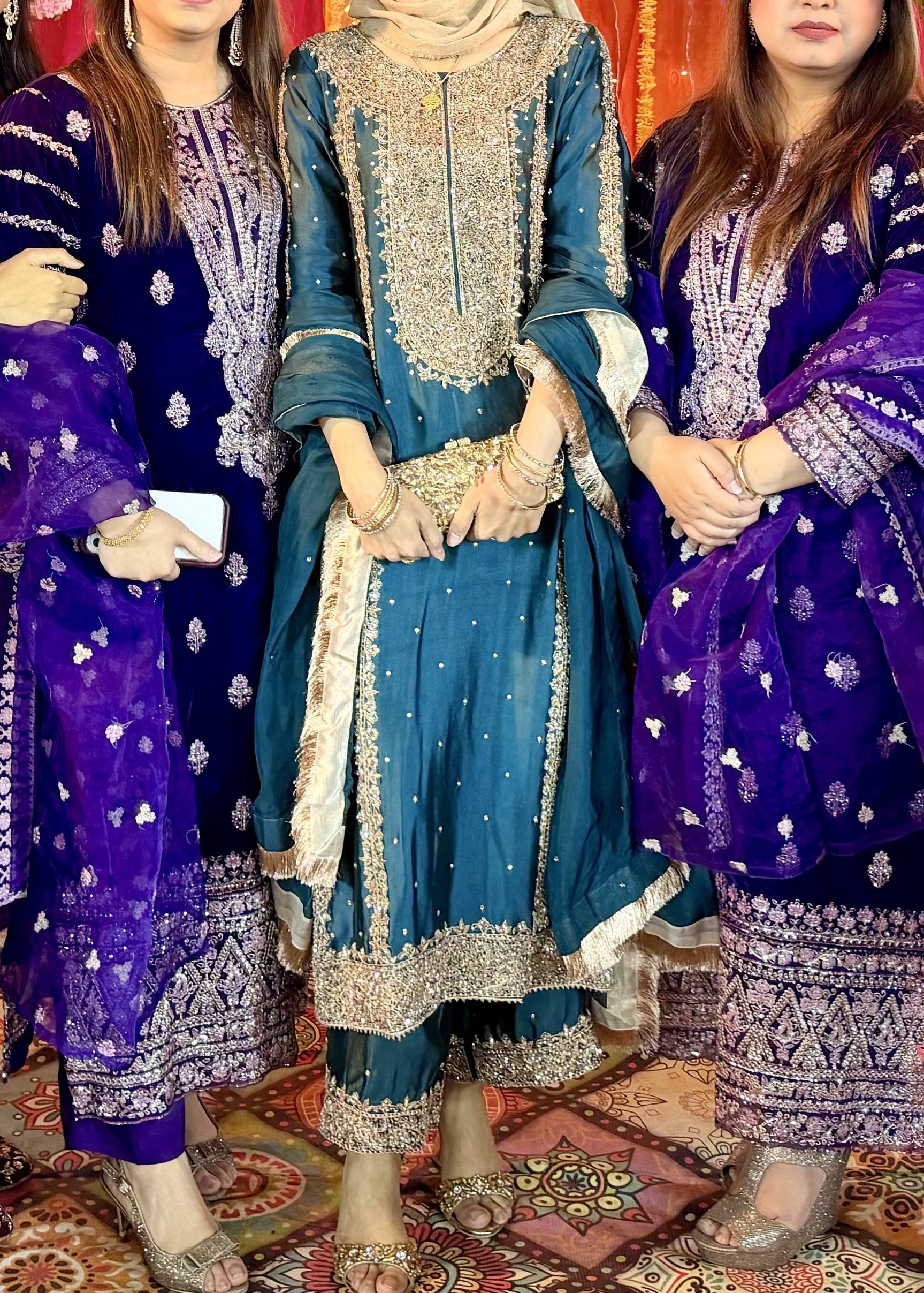 Dark Teal Blue Kurta Set Image - 0