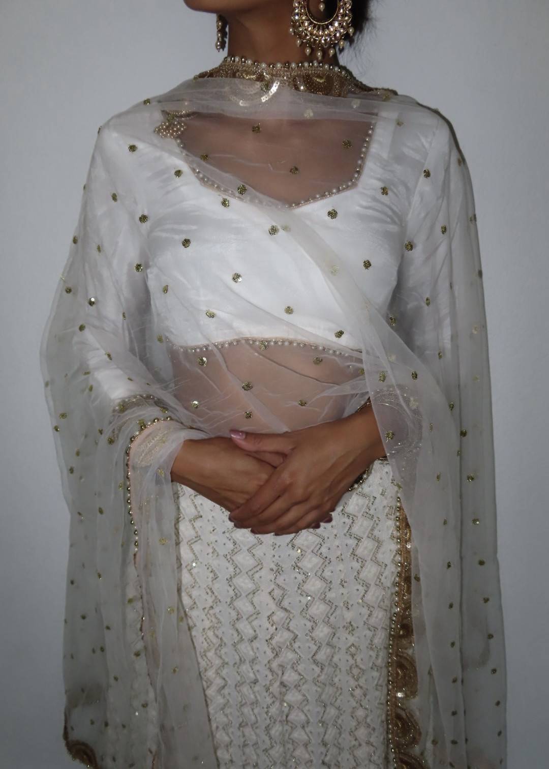 Ivory and Gold Lehenga Image - 2