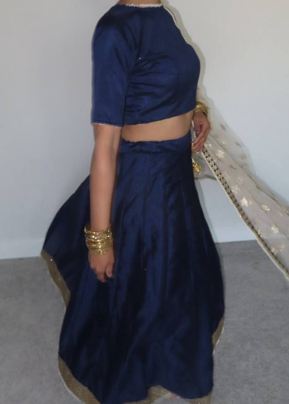 Royal Blue Lehenga Image - 4