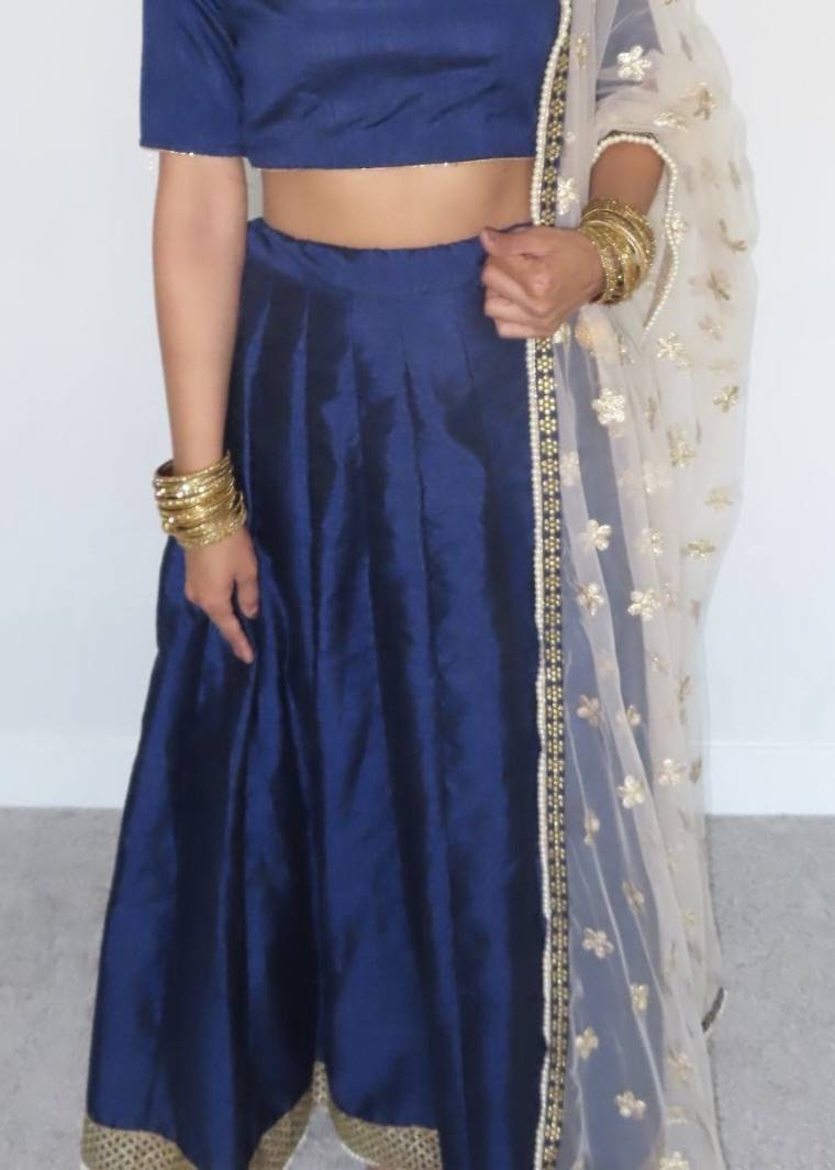 Royal Blue Lehenga Image - 2