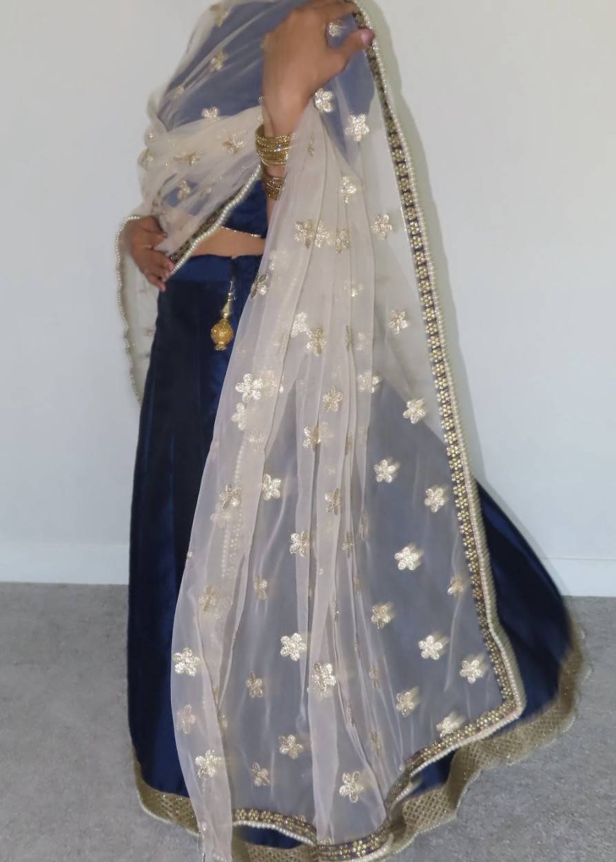Royal Blue Lehenga Image - 5