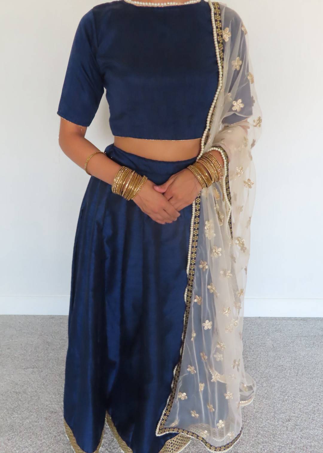 Royal Blue Lehenga Image - 7