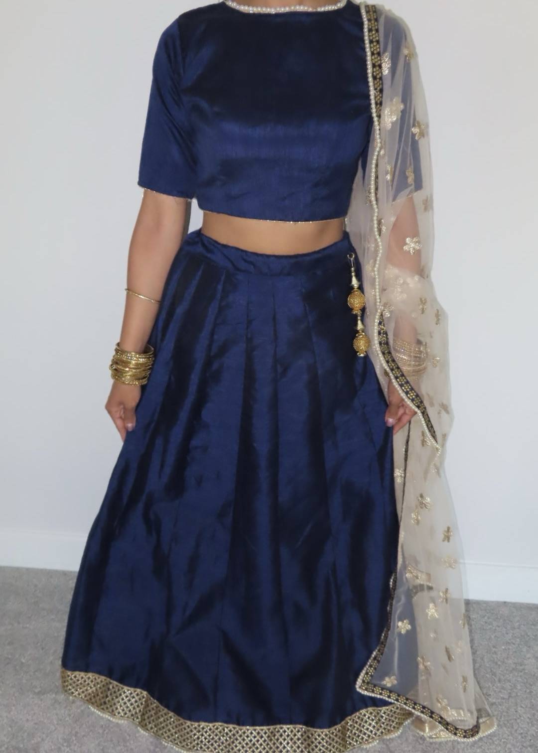 Royal Blue Lehenga Image - 0