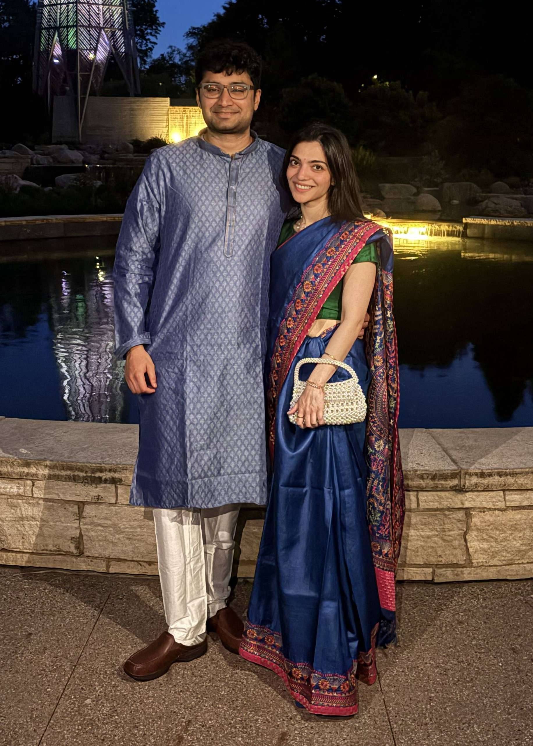 Blue Sari Image - 1