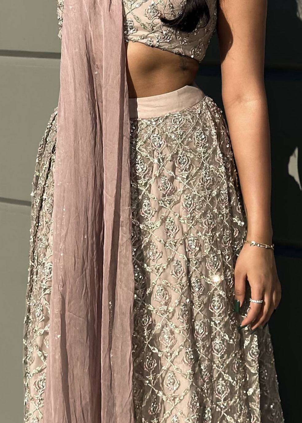Silver Lehenga Image - 2
