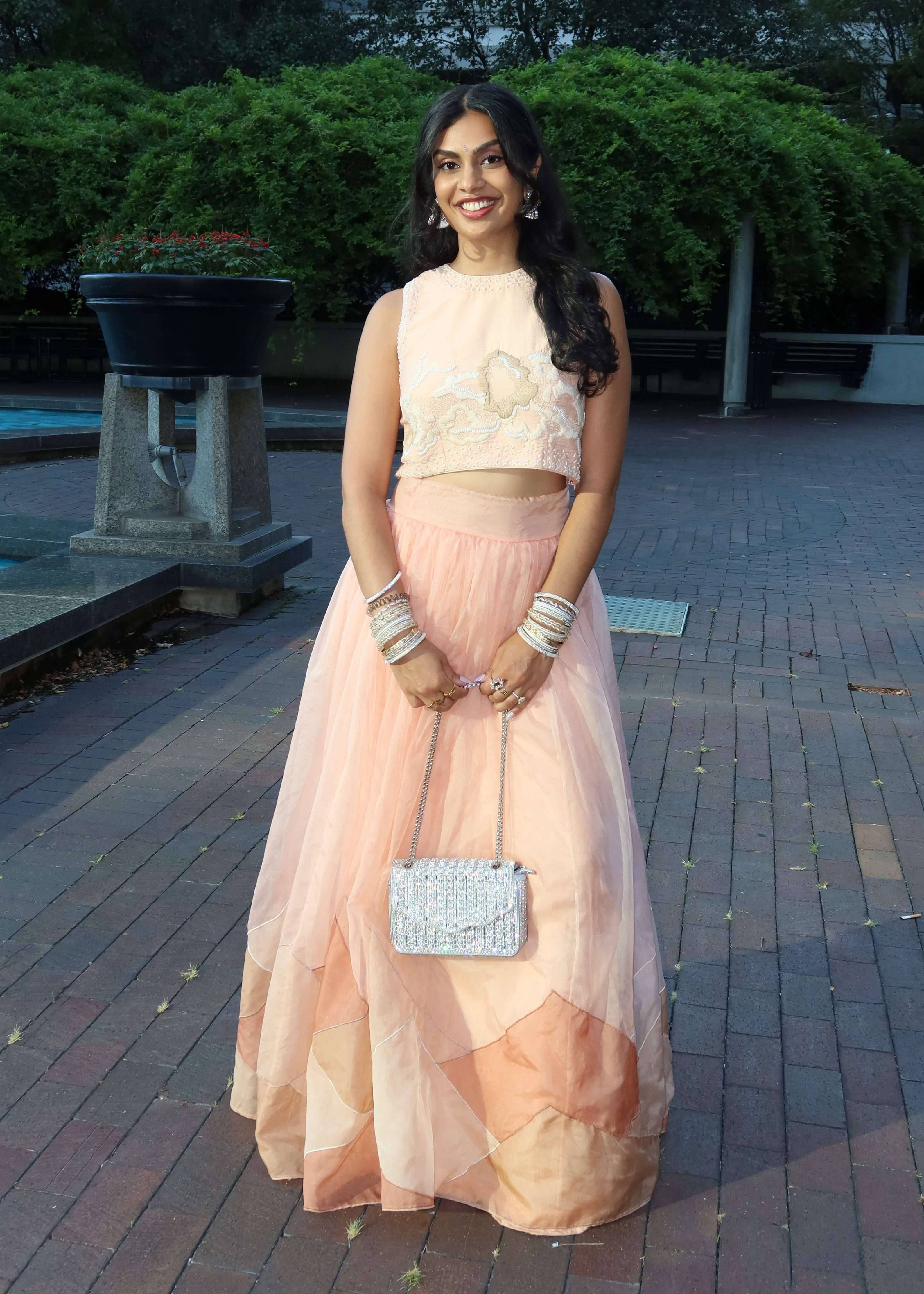 Peach Tulle Lehenga Image - 0