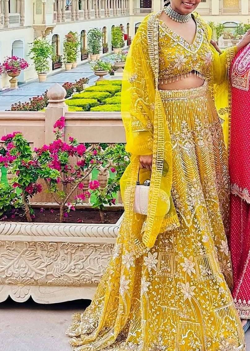 Yellow Embellished Lehenga Image - 0