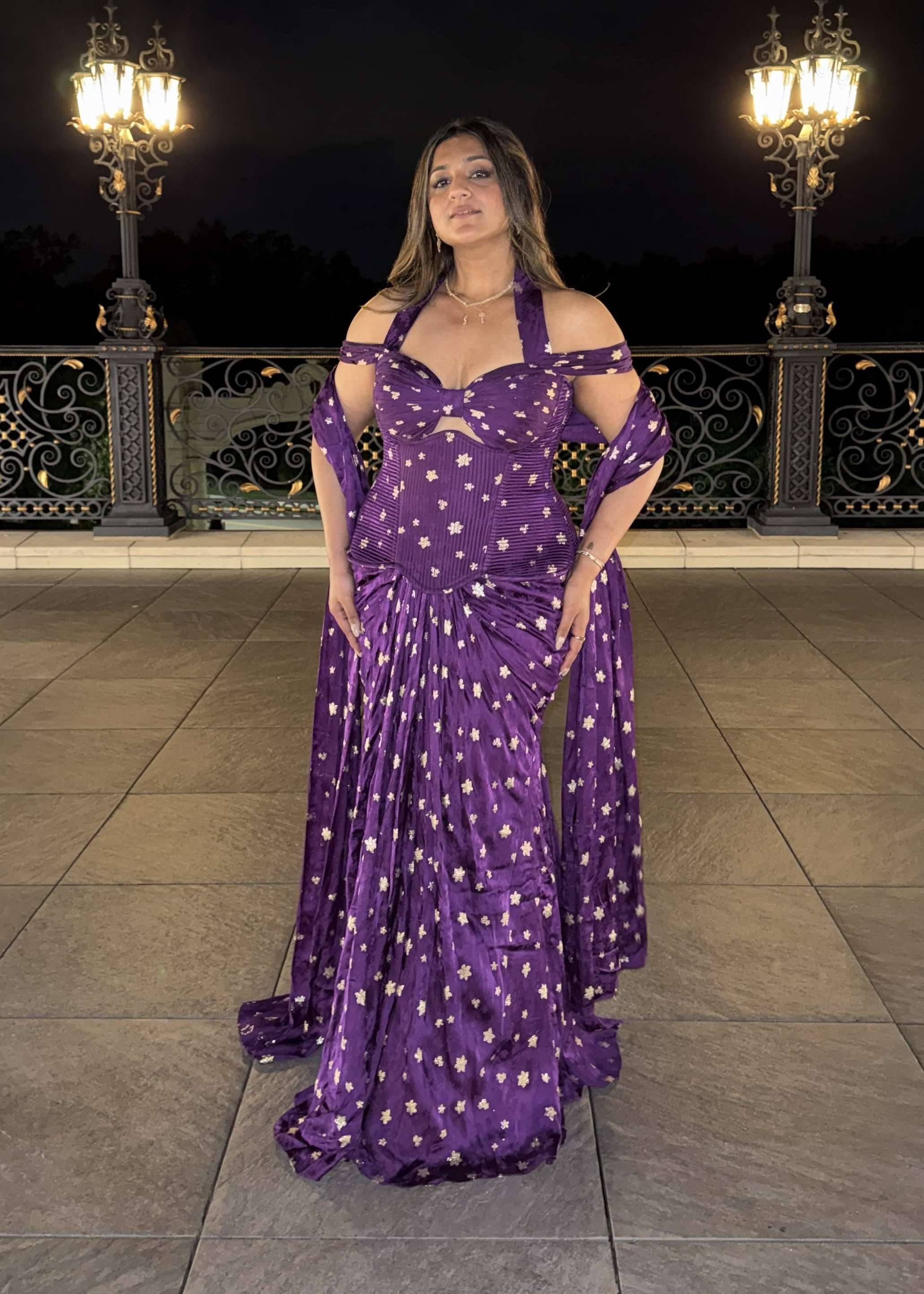 Purple Mermaid Lehenga Image - 0