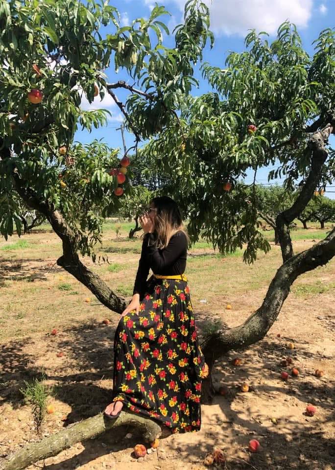 Black Floral Linen Maxi Dress Image - 2