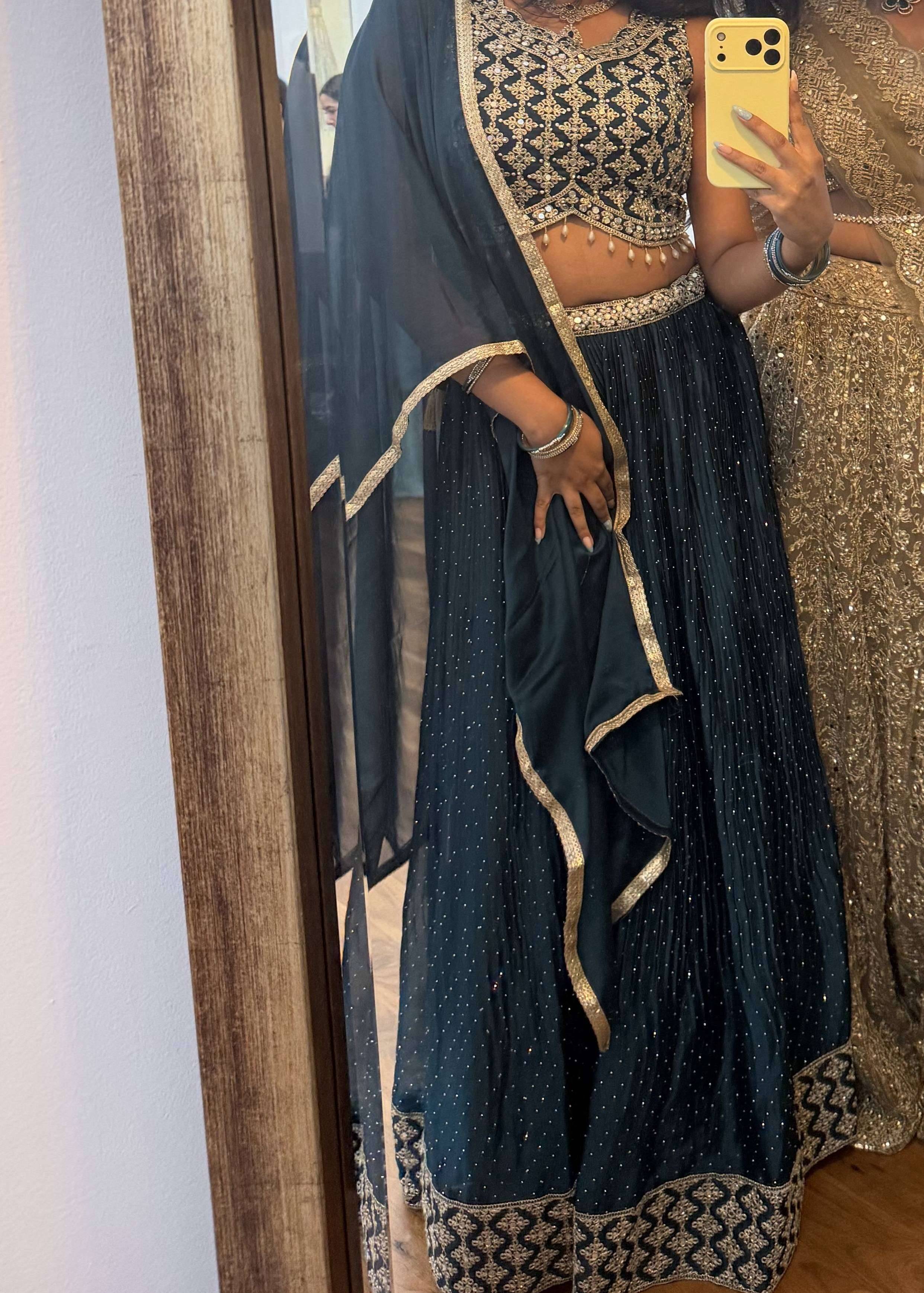 Navy Blue Lehenga Image - 0