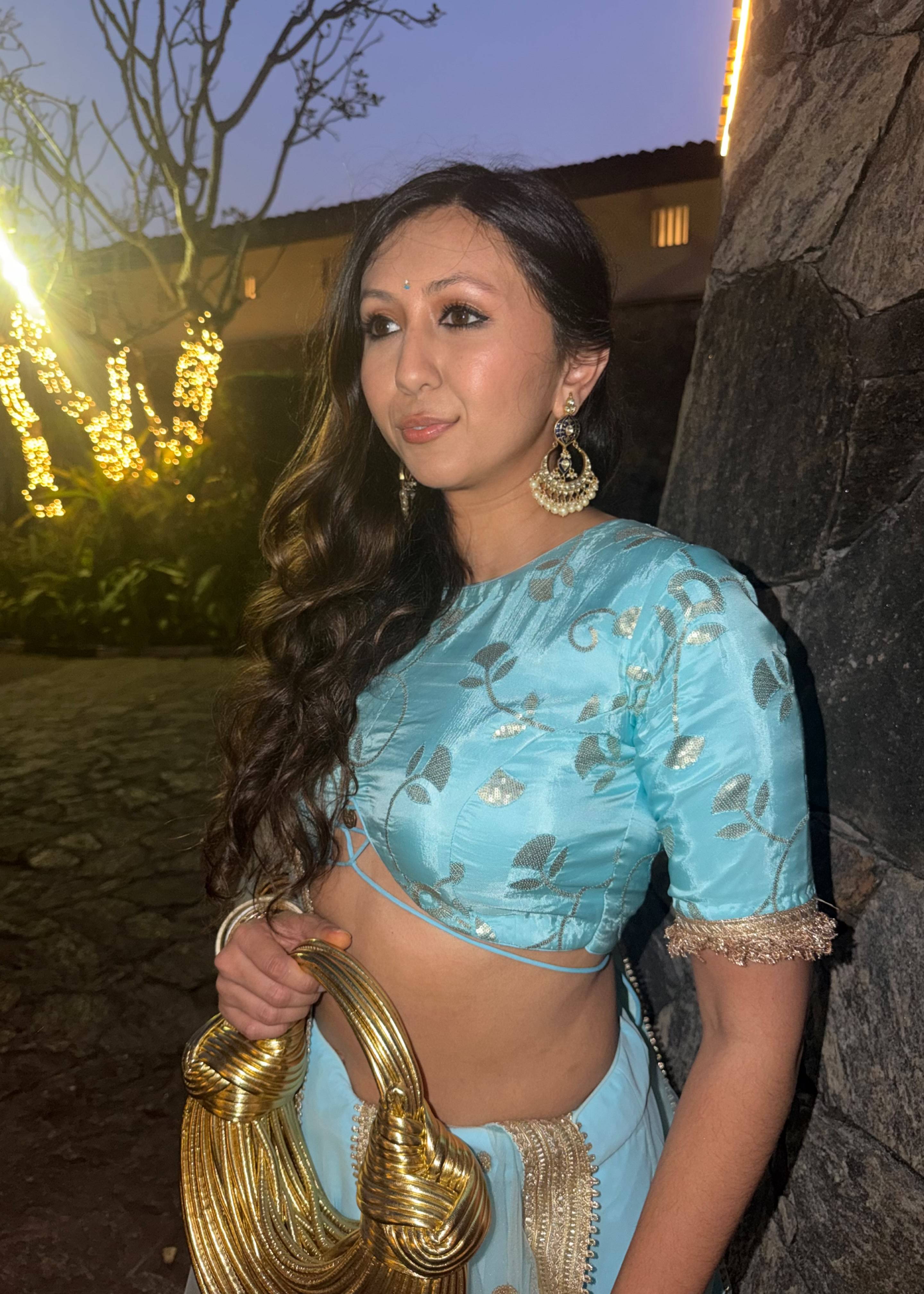 Sky Blue Lehenga Image - 2