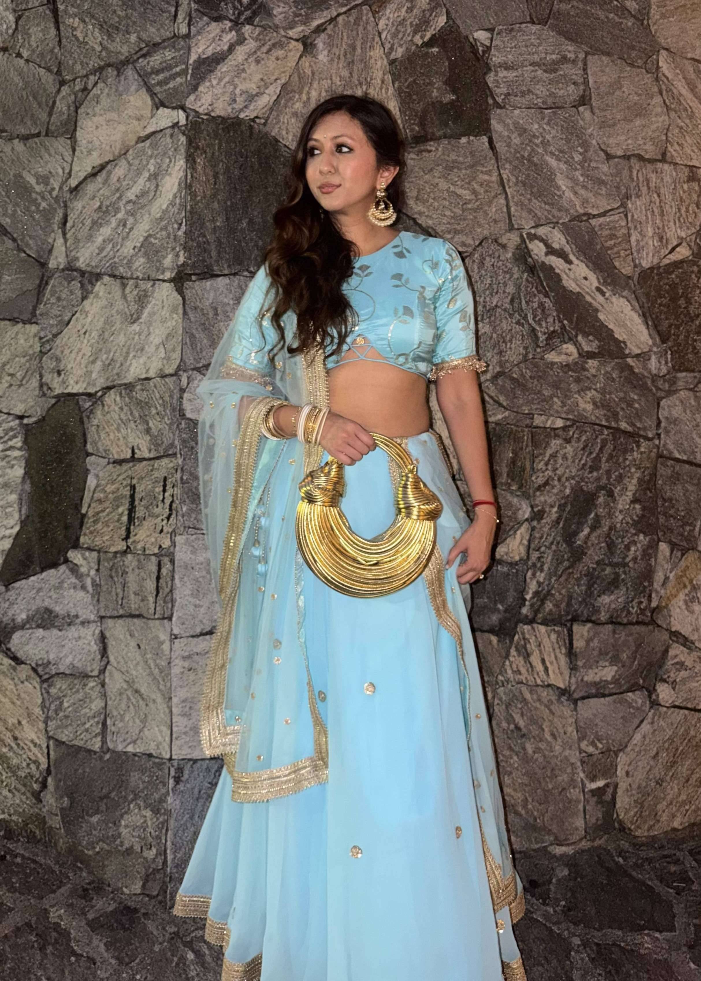Sky Blue Lehenga Image - 0