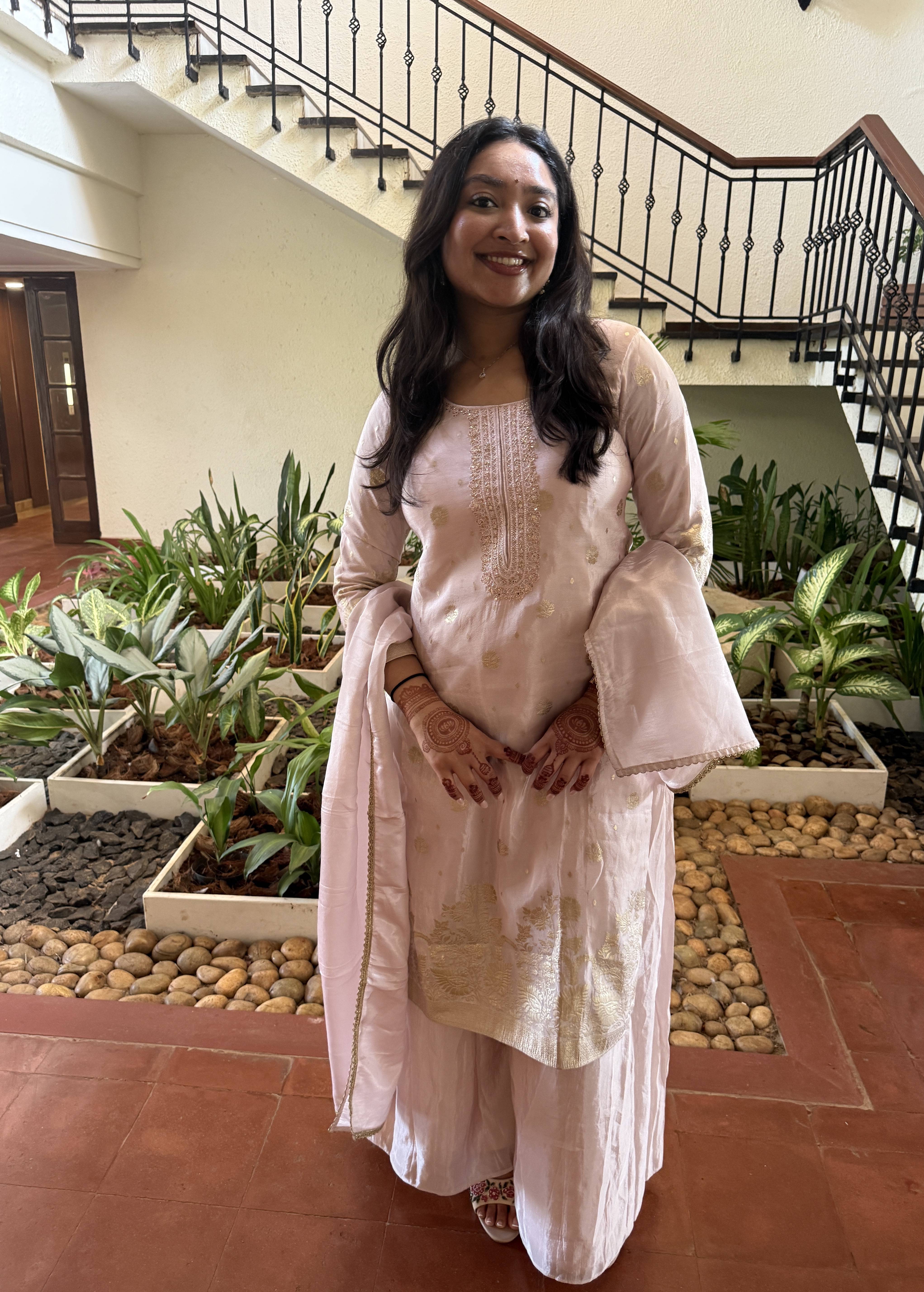 Blush Pink Gota Sharara Set Image - 2