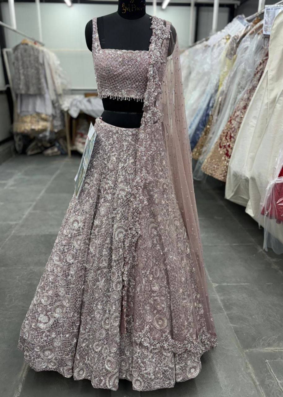 Chappelle Mauve Sequin Lehenga Image - 1