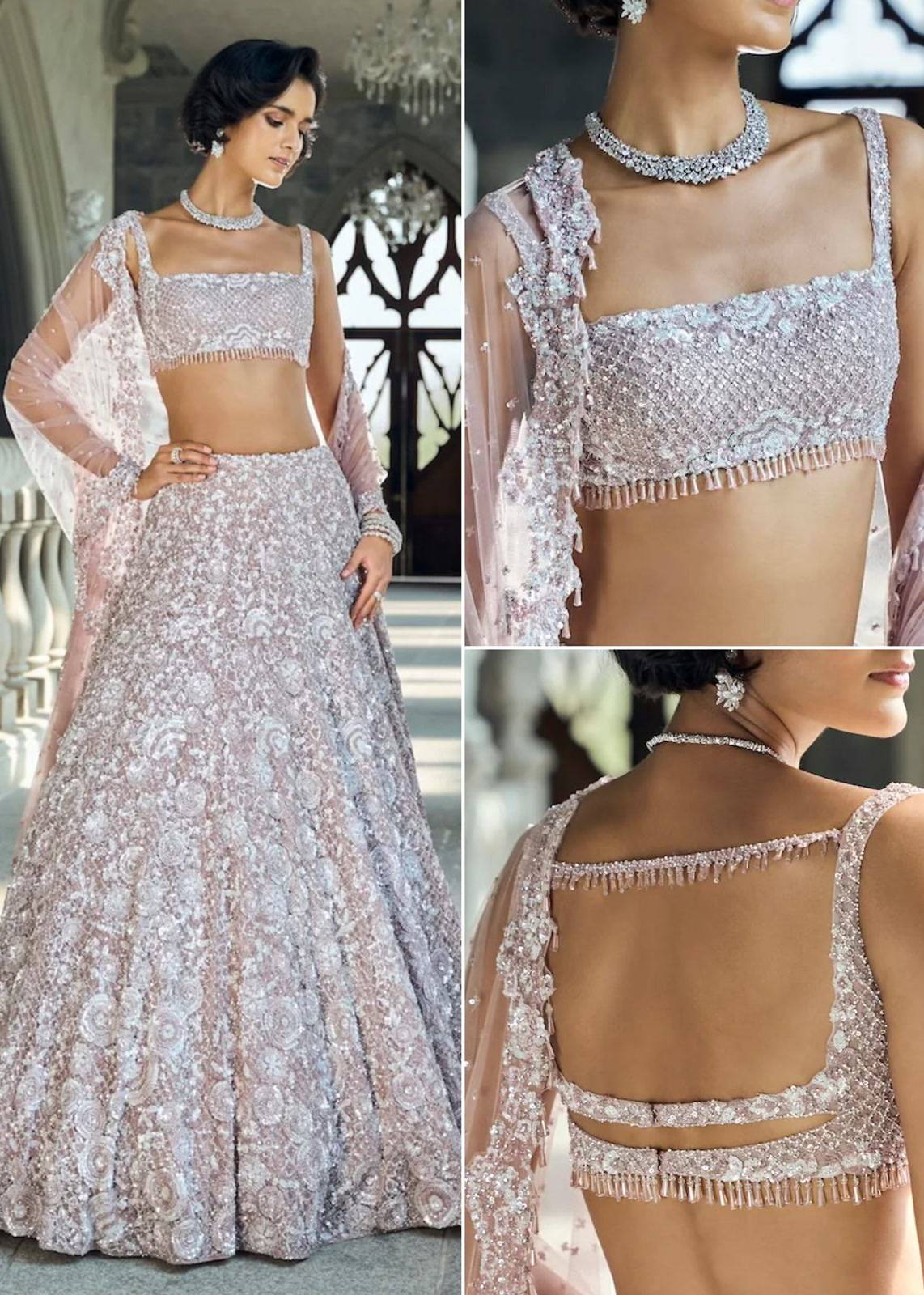 Chappelle Mauve Sequin Lehenga Image - 4