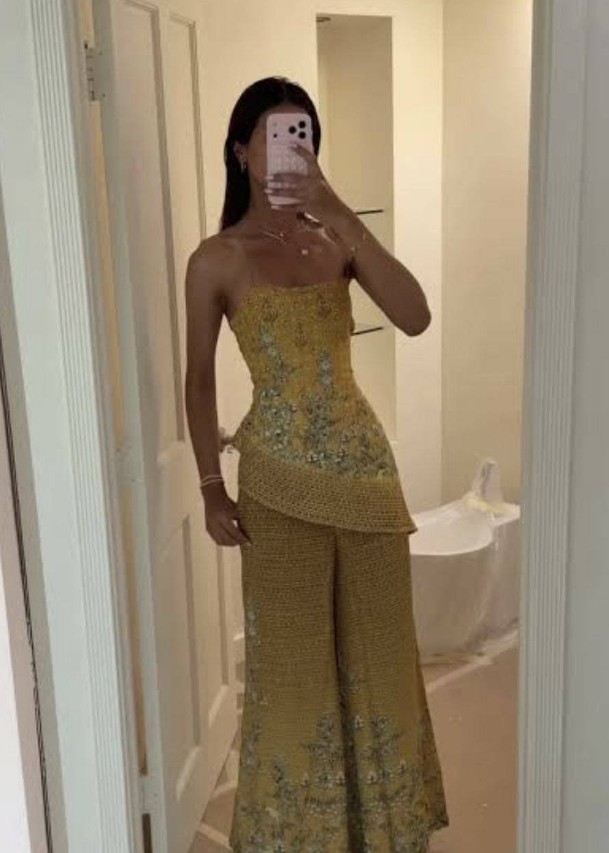 Yellow Acajou Palazzo Set Image - 4
