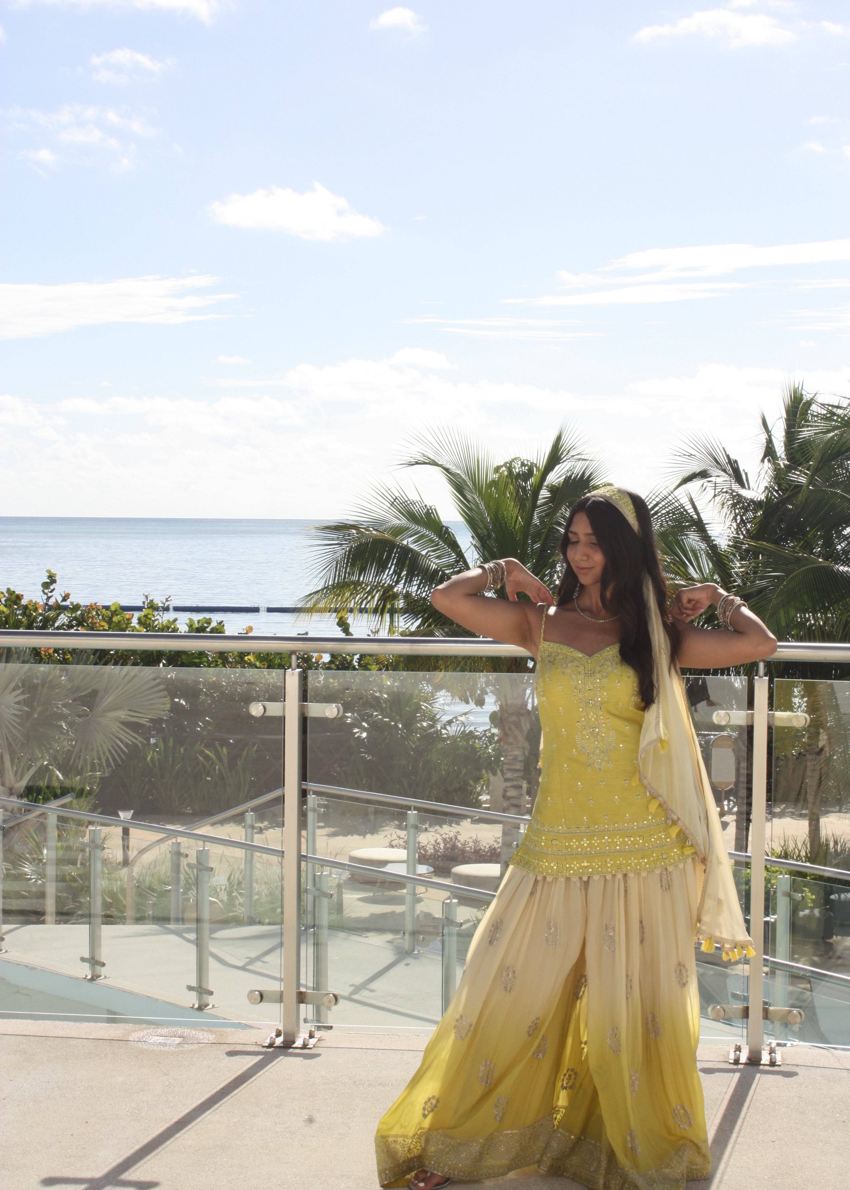 Yellow Ombre Sharara Image - 4