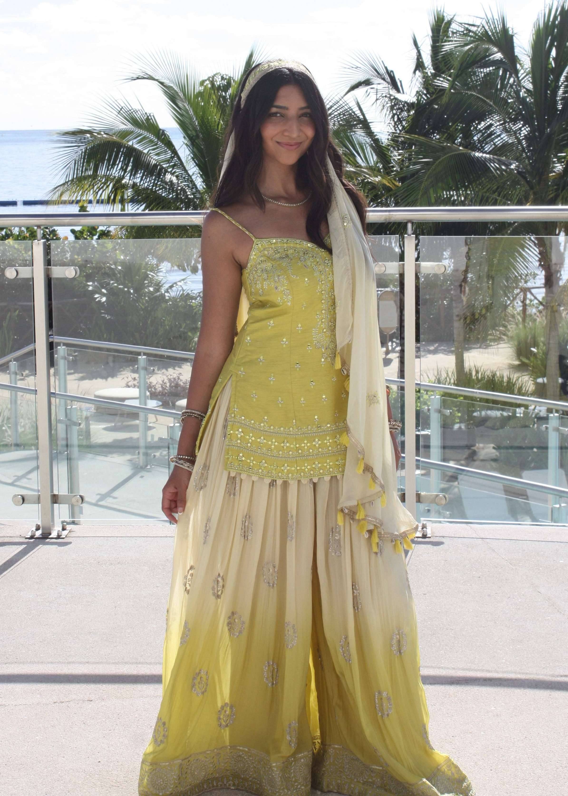 Yellow Ombre Sharara Image - 0