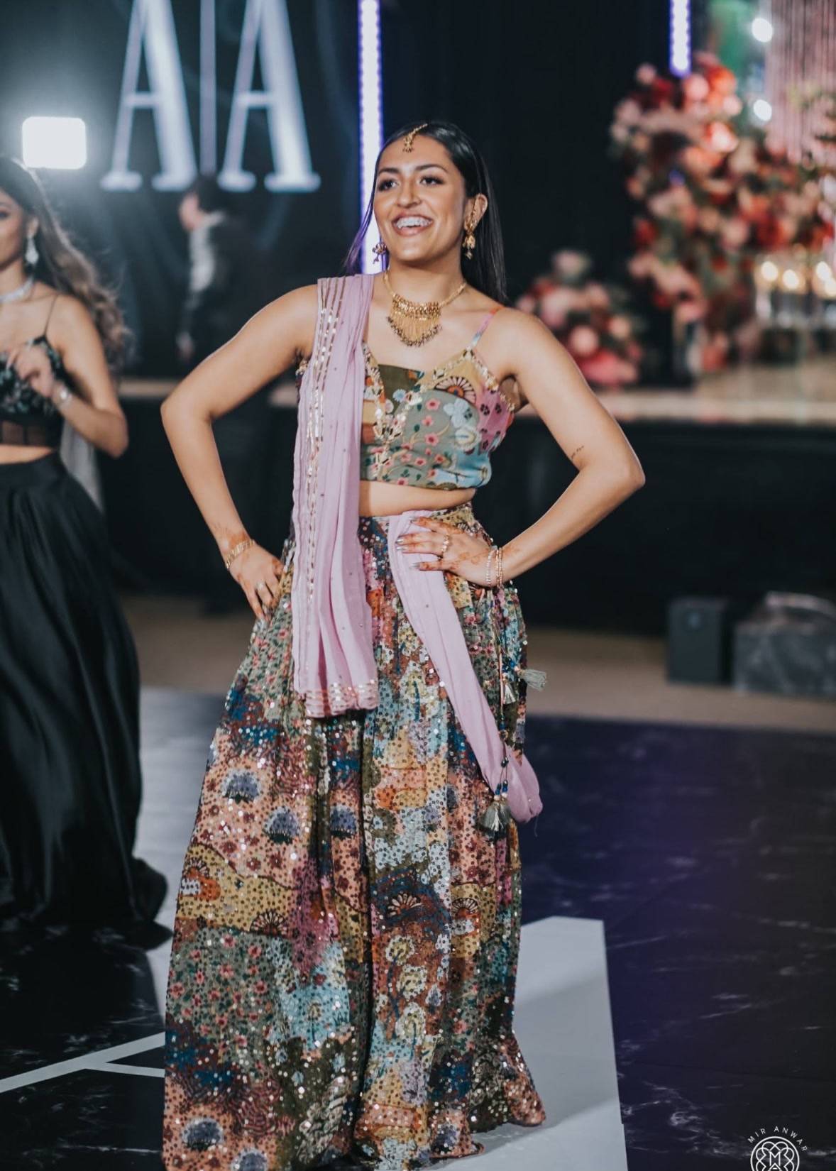 Multicolor Sequin Patchwork Lehenga Image - 1
