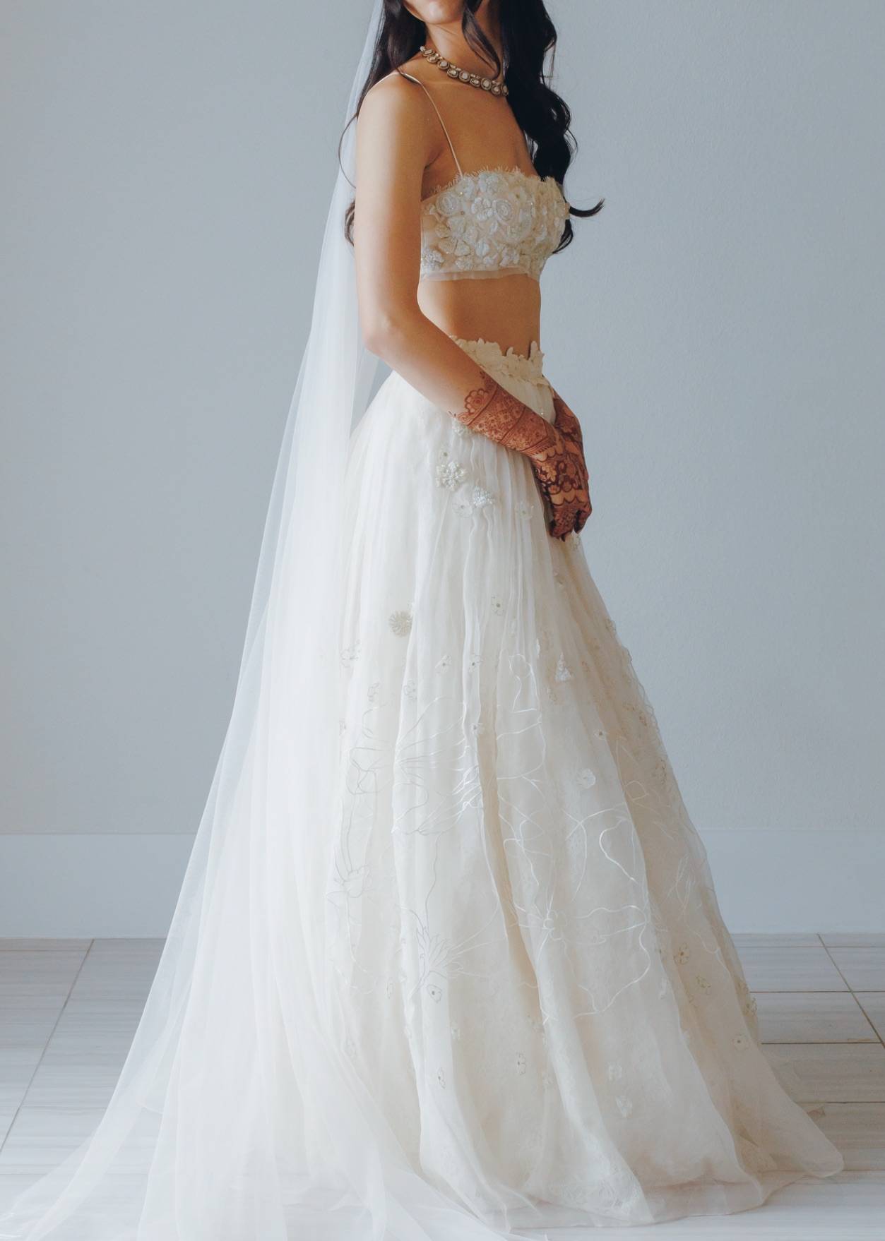 White Bridal Lehenga Image - 0