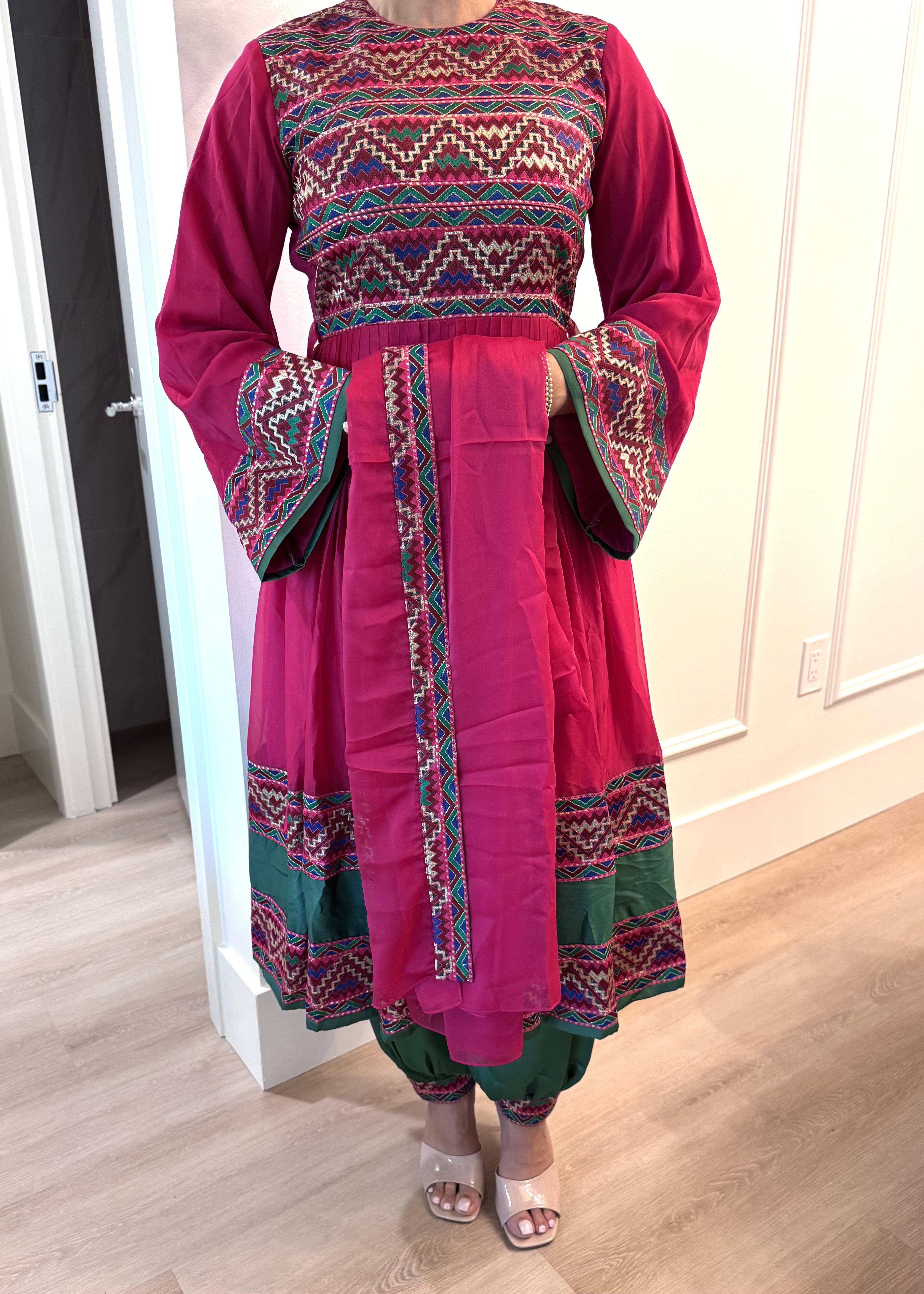 Pink Embroidered Anarkali Image - 1