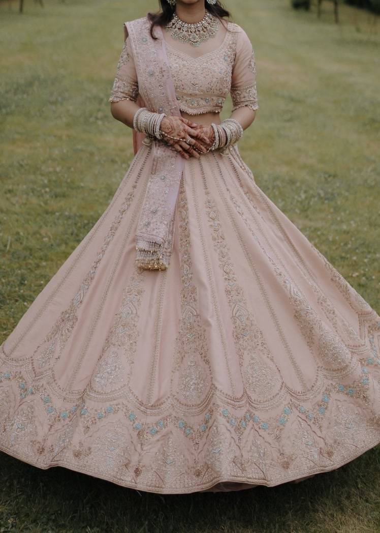 Baby Pink Bridal Lehenga Image - 0