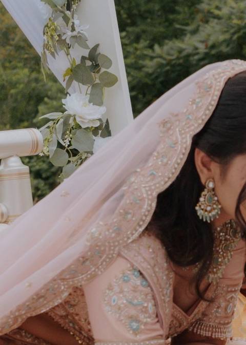 Baby Pink Bridal Lehenga Image - 1