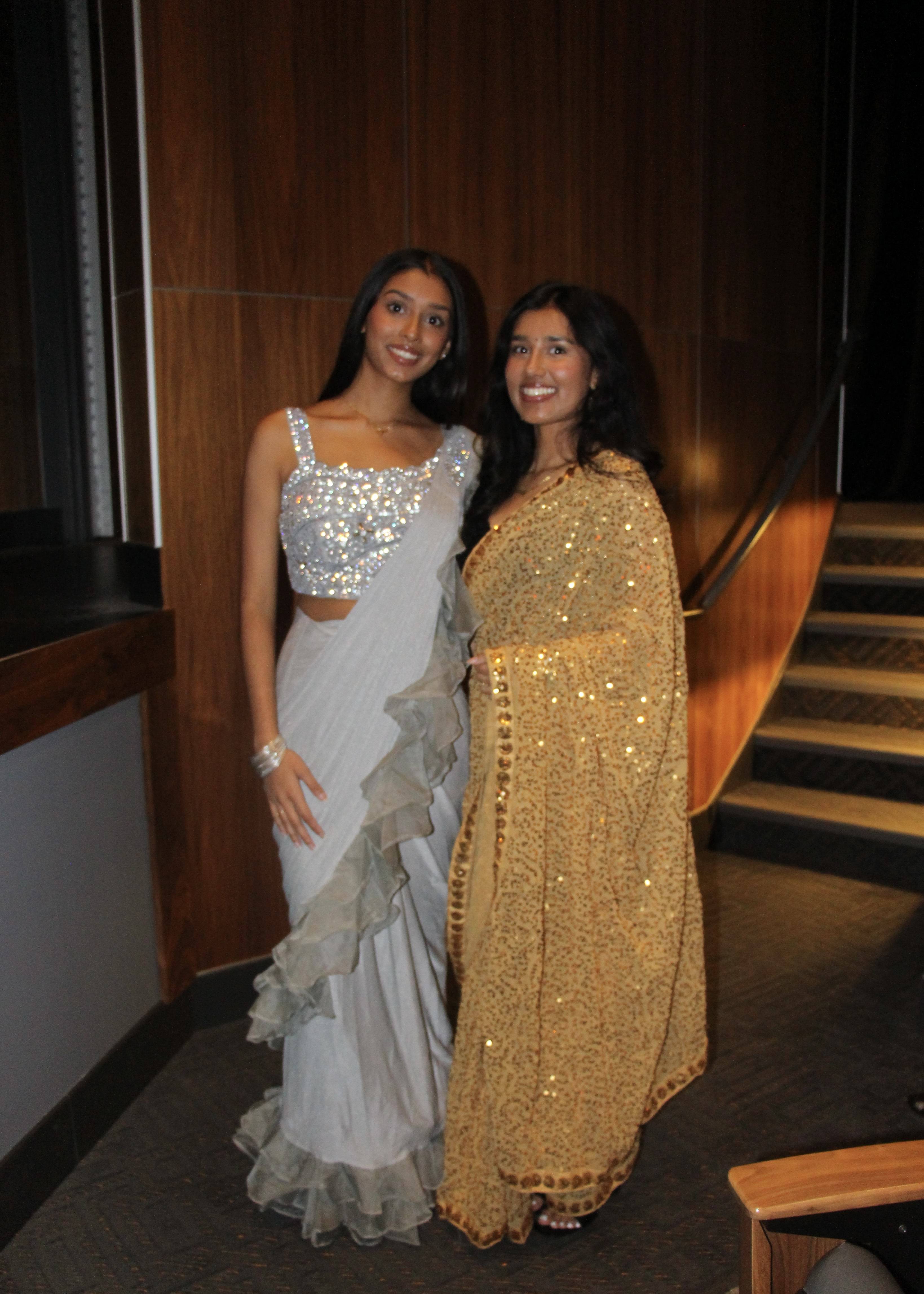 Silver Pre-Draped Sari Image - 1