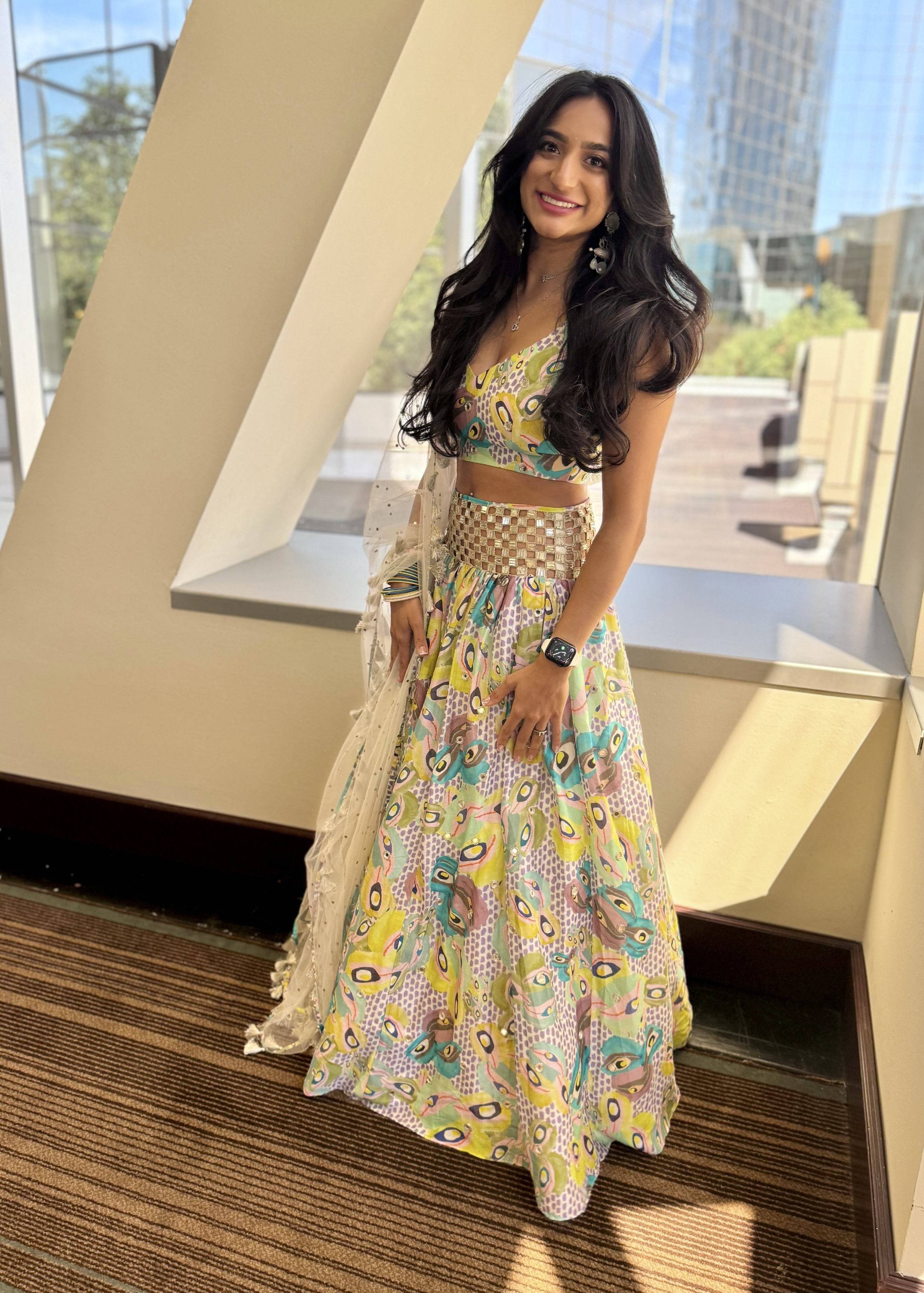 Pastel Multicolor Print Lehenga Image - 0