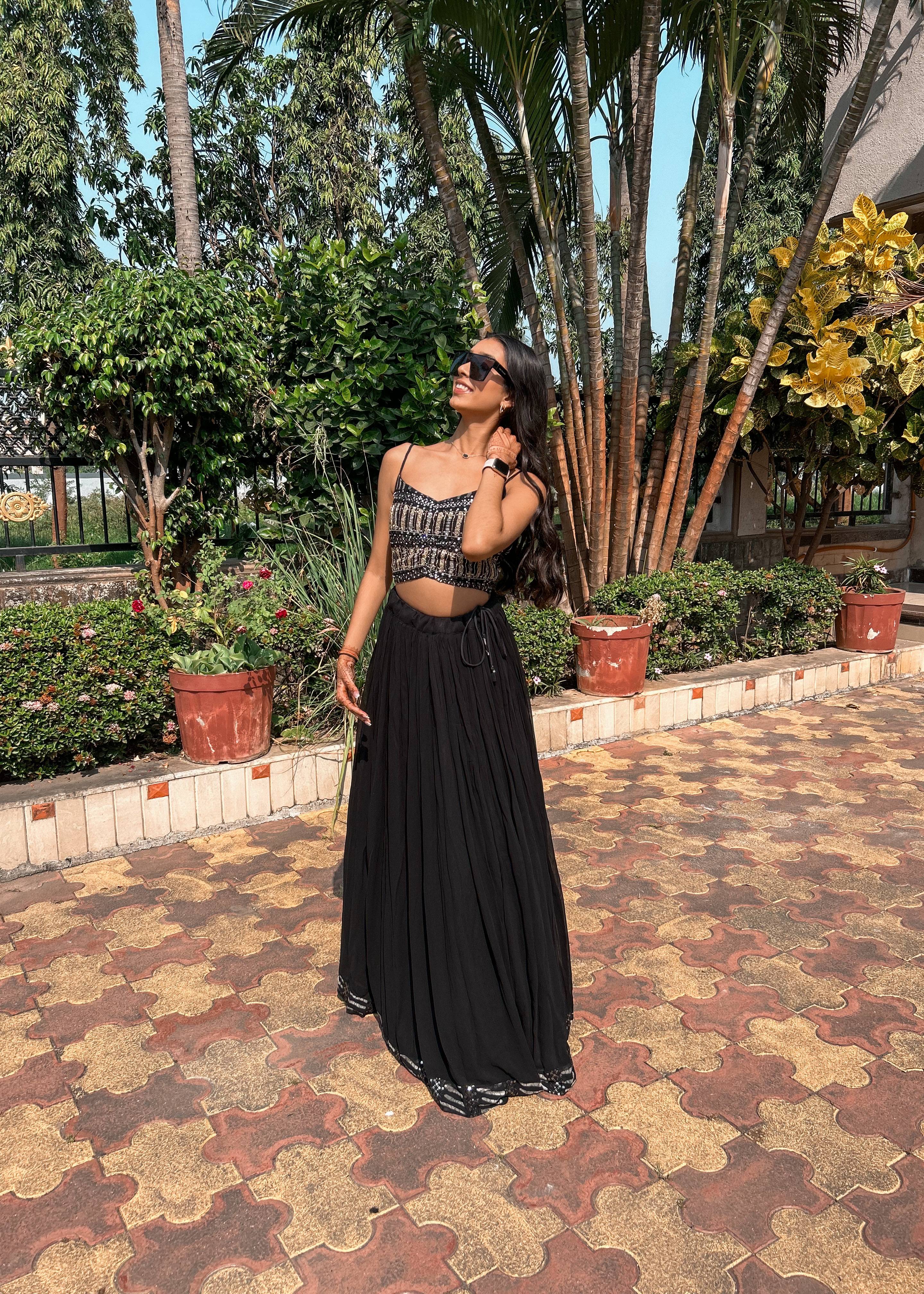 Black & Gold Lehenga Image - 3