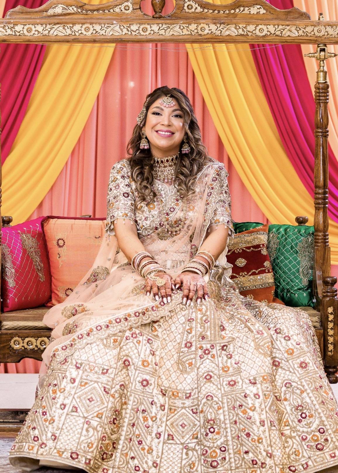 Floral Bridal Lehenga Image - 1