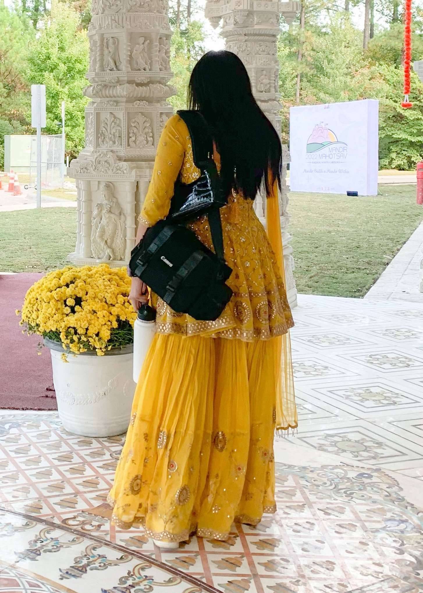 Yellow Peplum Embellished Sharara Image - 1