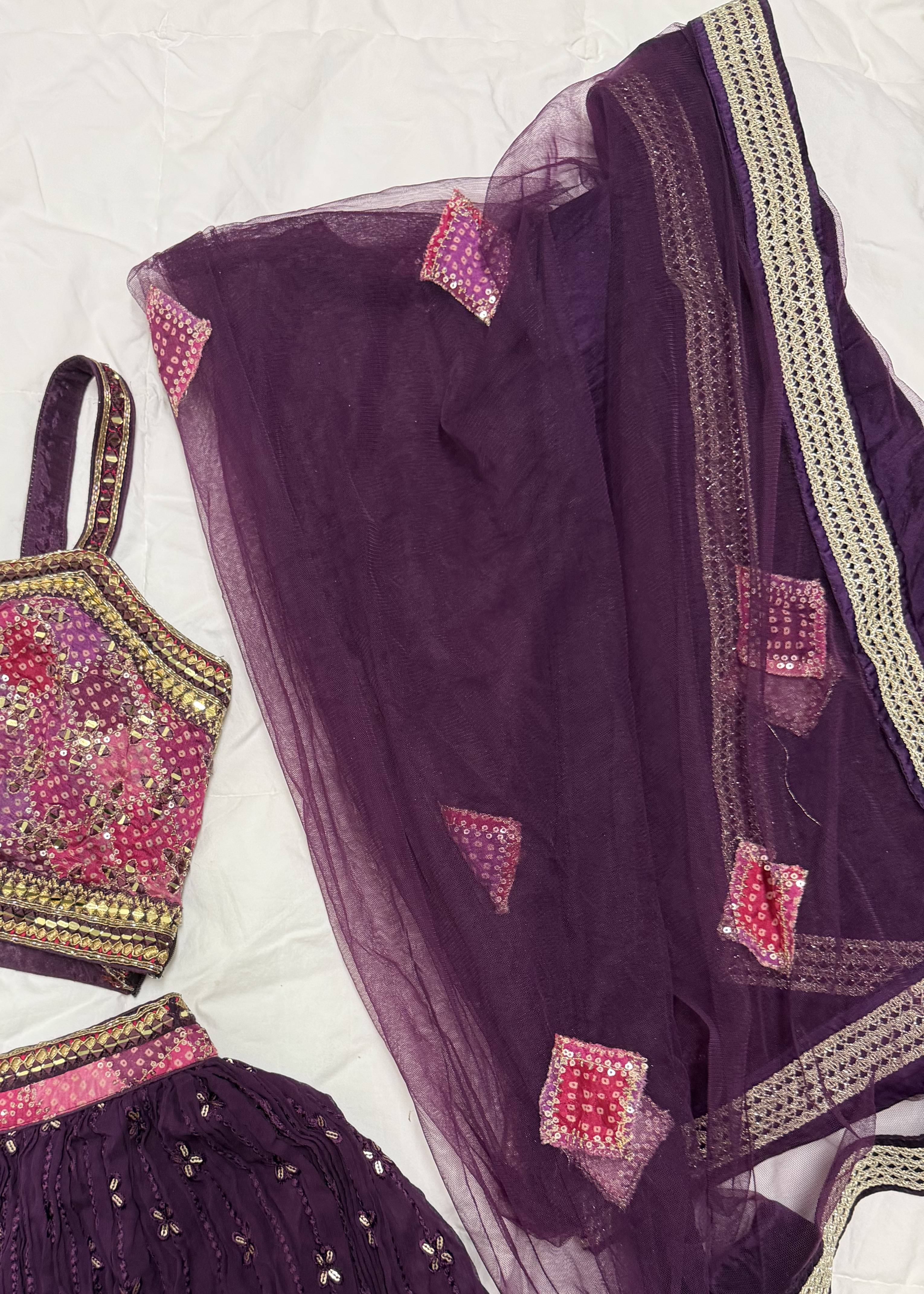 Deep Plum Lehenga Image - 3