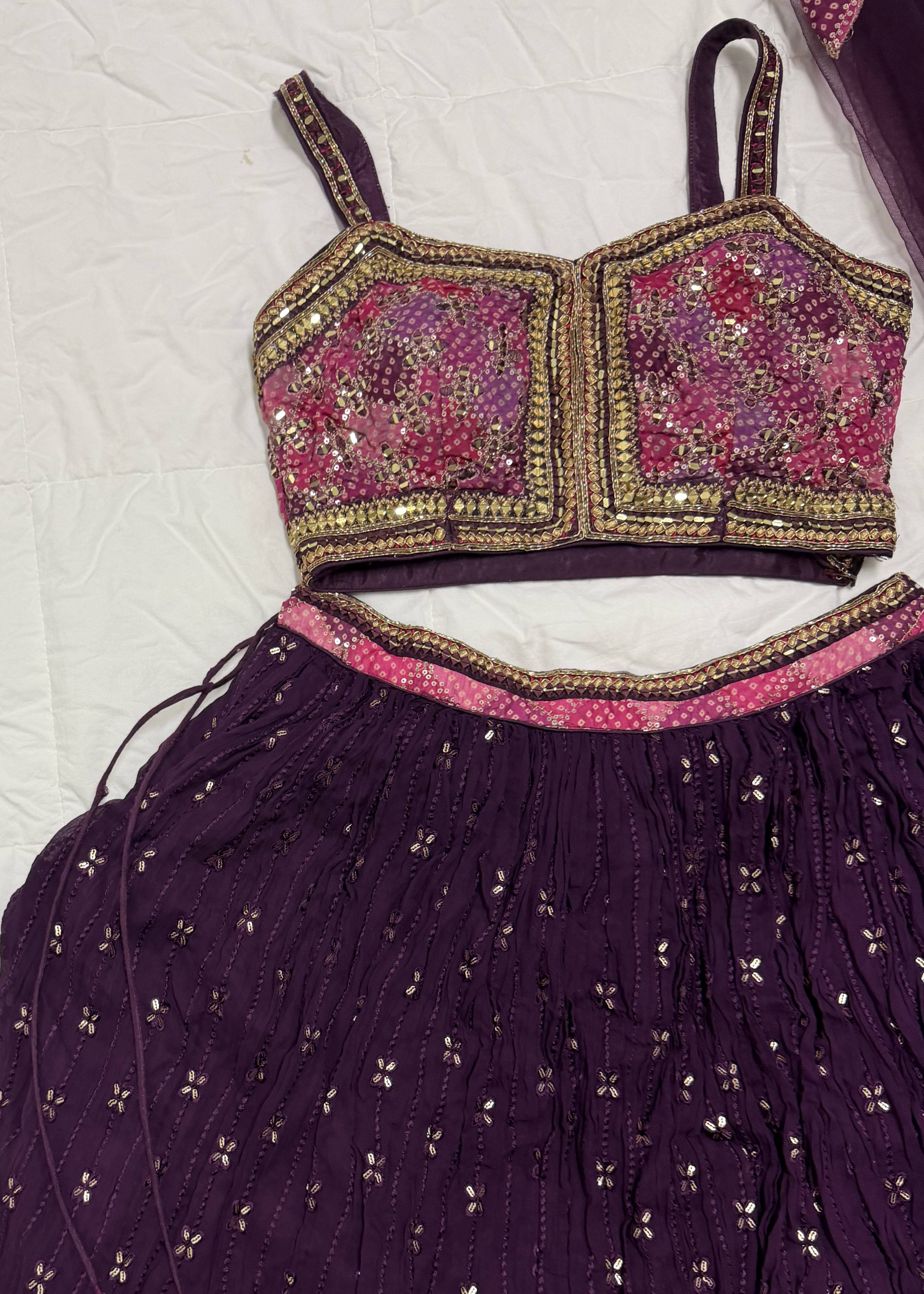 Deep Plum Lehenga Image - 2