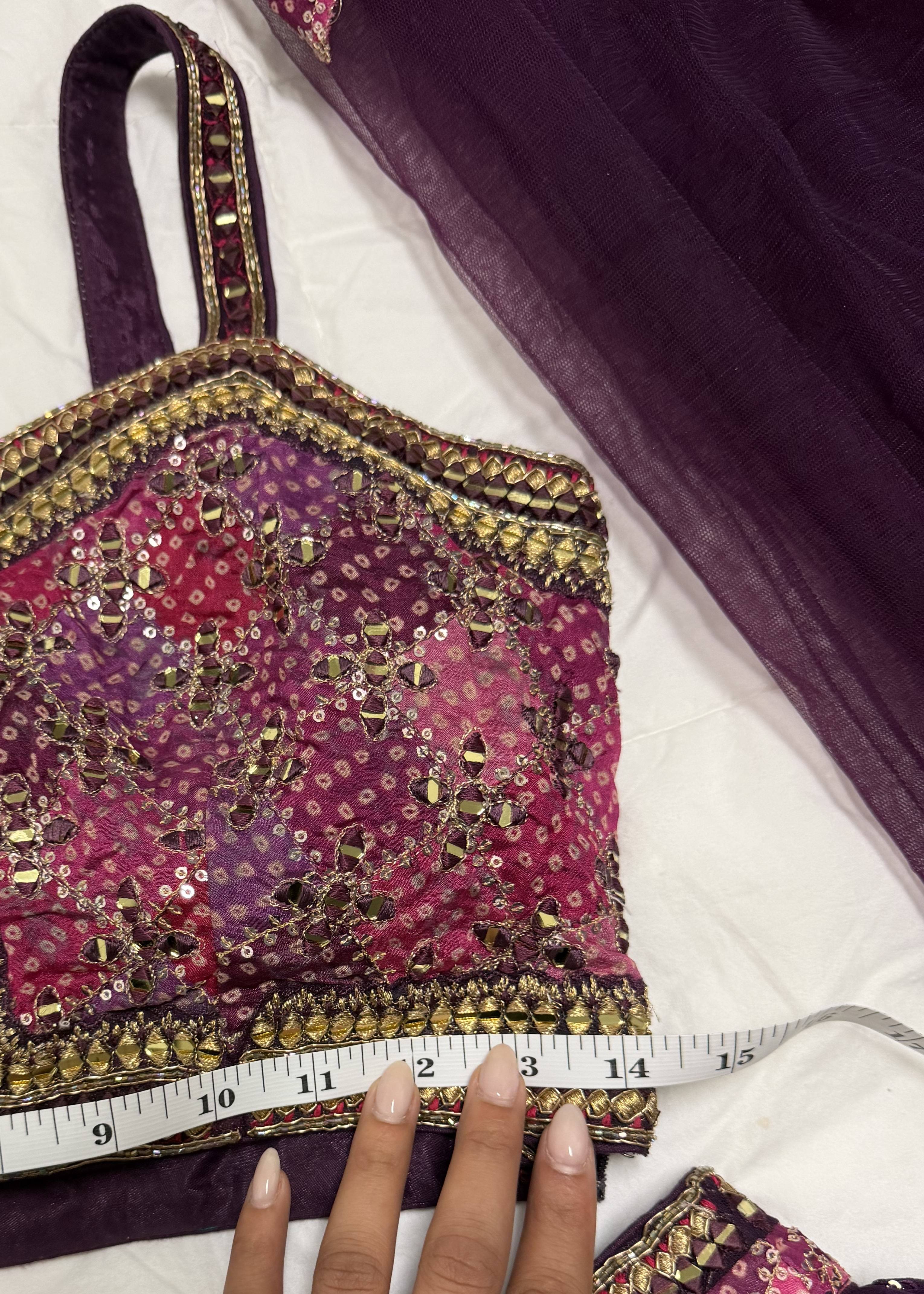Deep Plum Lehenga Image - 4