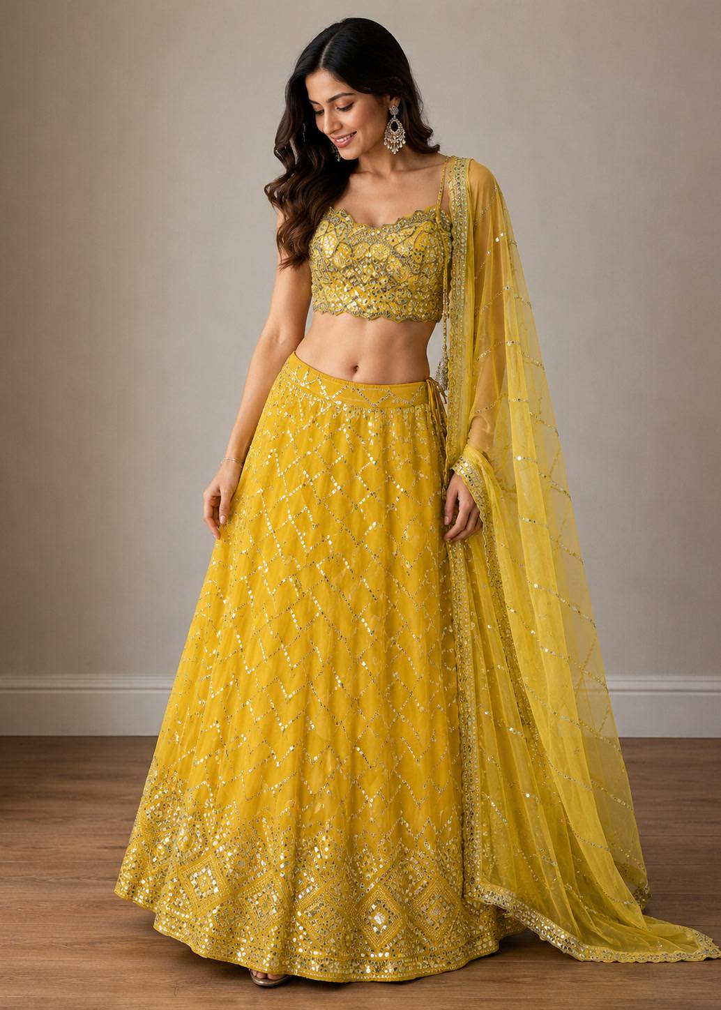Yellow Ombré Lehenga Image - 0