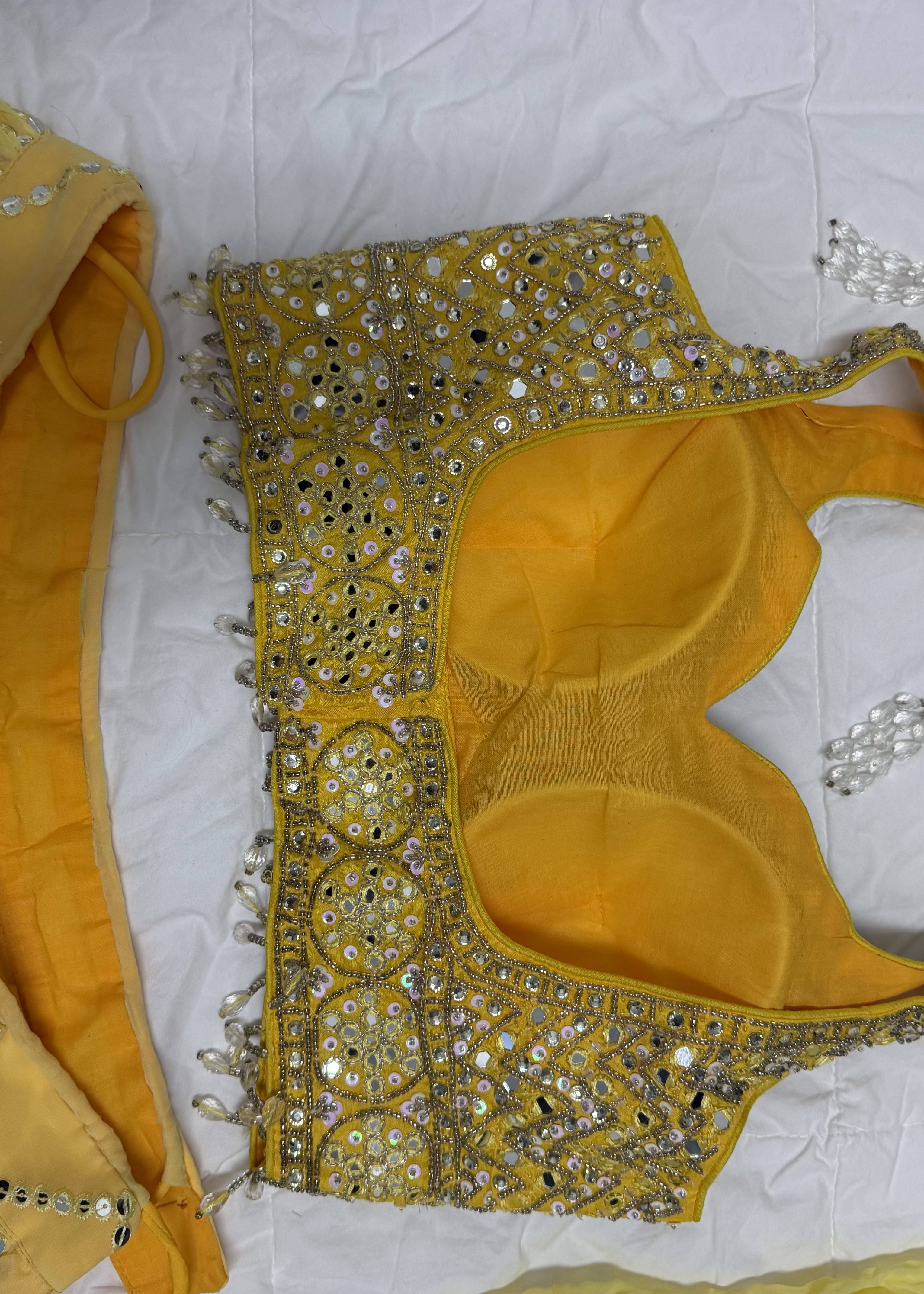 Yellow Ombré Lehenga Image - 8