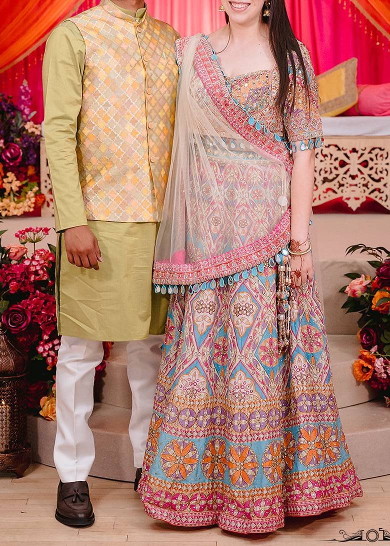 Multicolor Mirrorwork Lehenga Image - 0