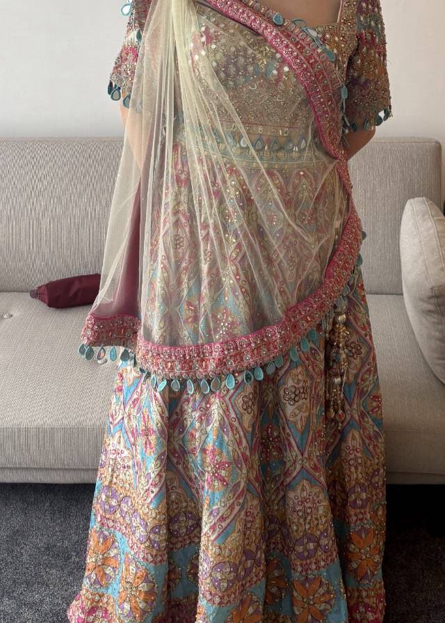 Multicolor Mirrorwork Lehenga Image - 2
