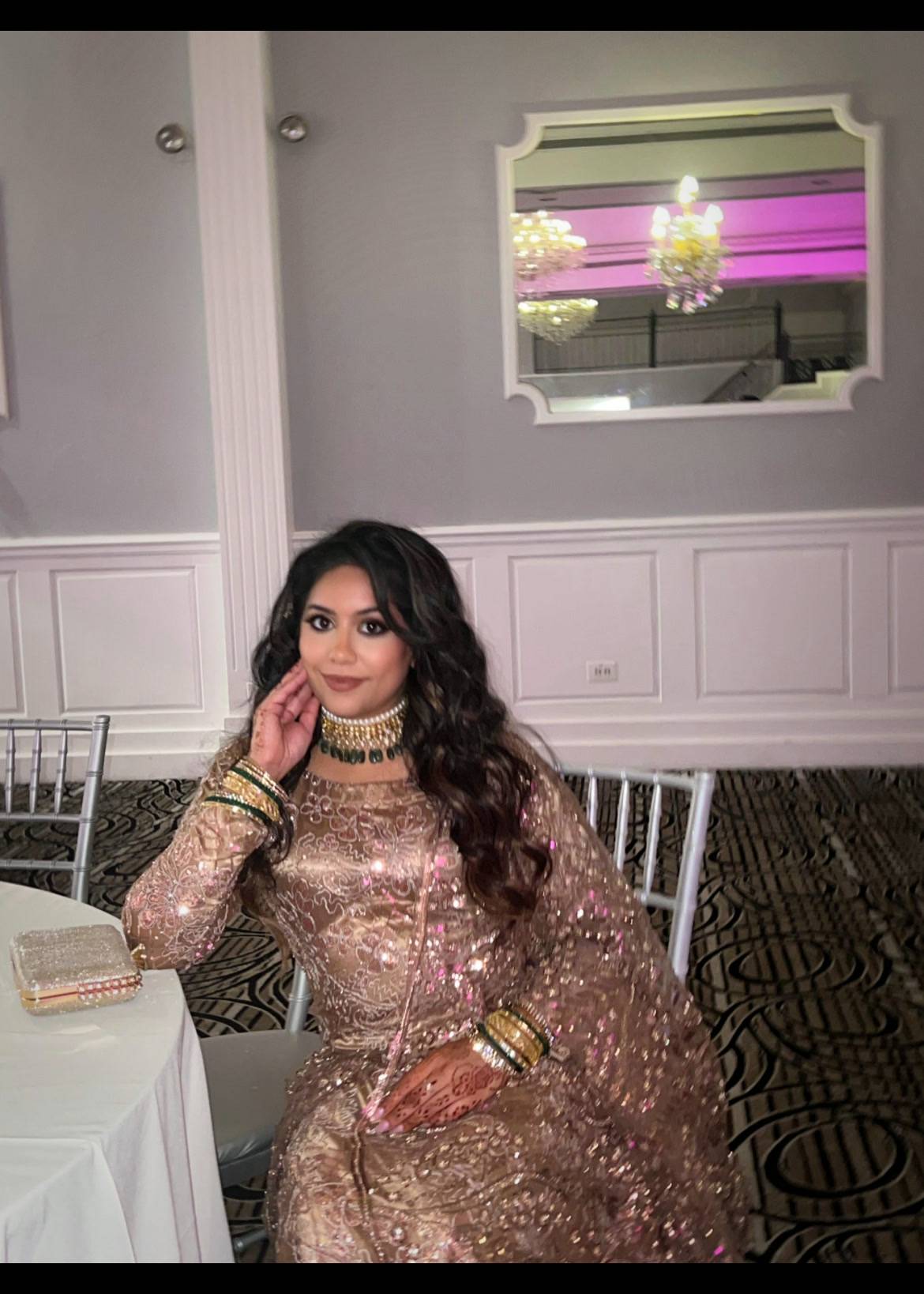 Gold Embroidered Lehenga Image - 2