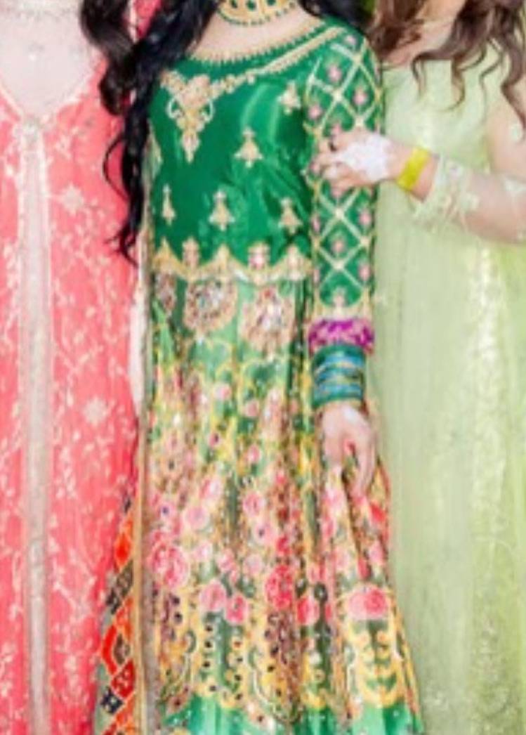 Green Embroidered Lehenga Image - 3
