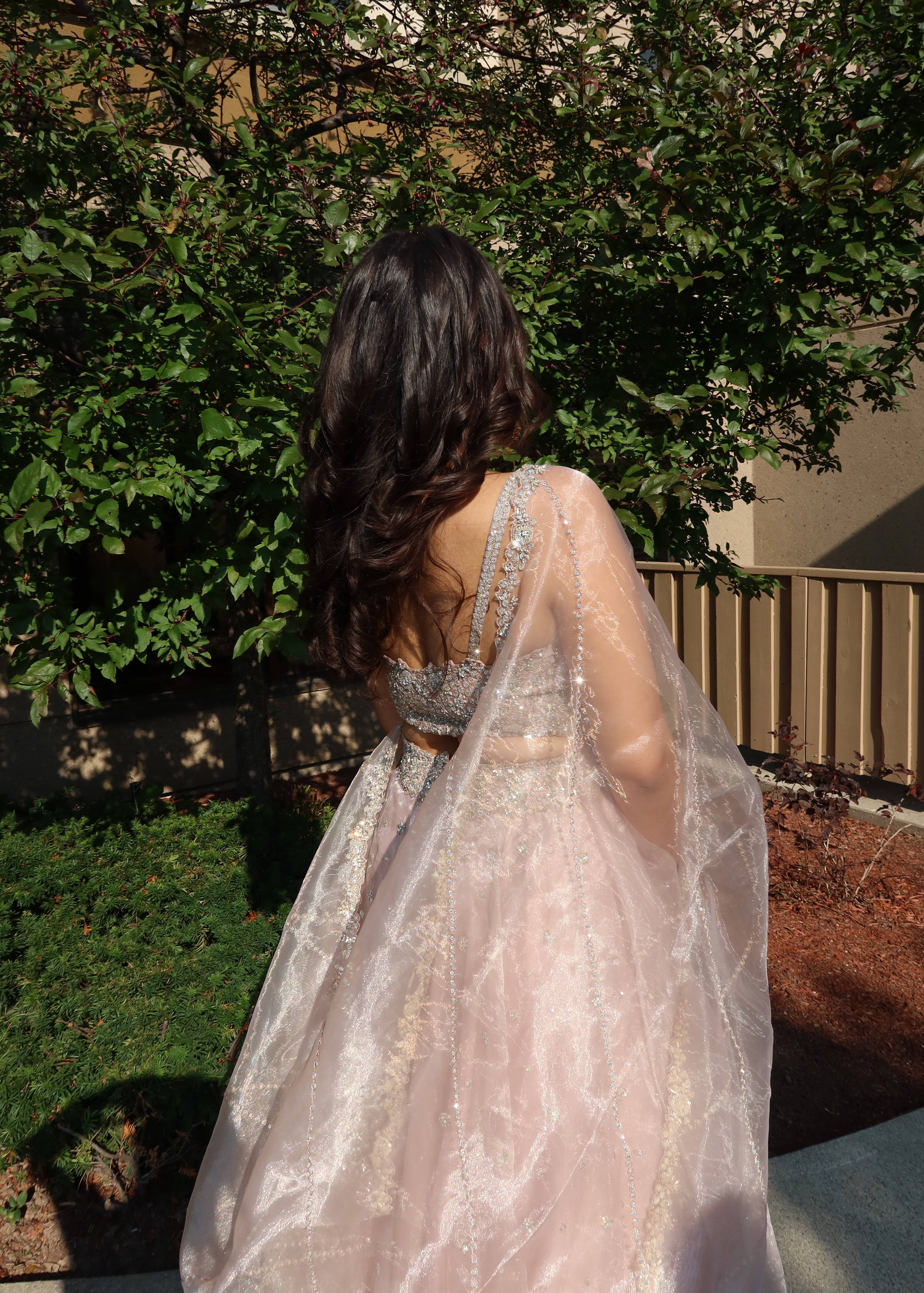 Pastel Pink Tulle Lehenga Image - 2