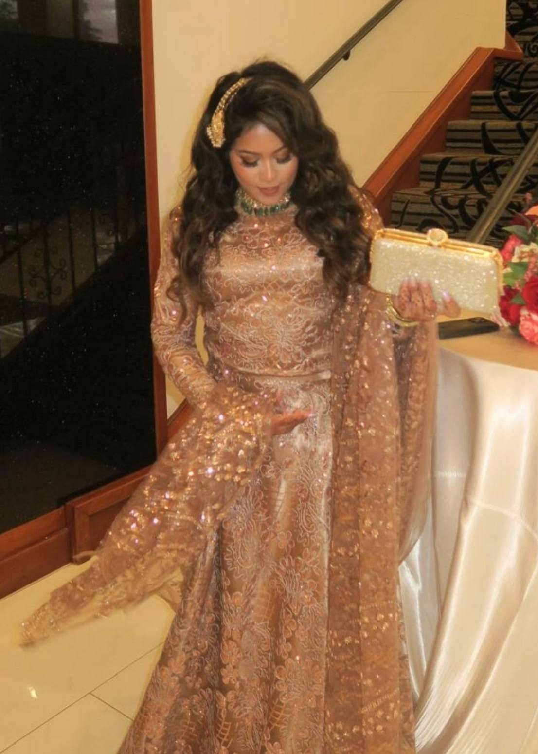 Gold Embroidered Lehenga Image - 0